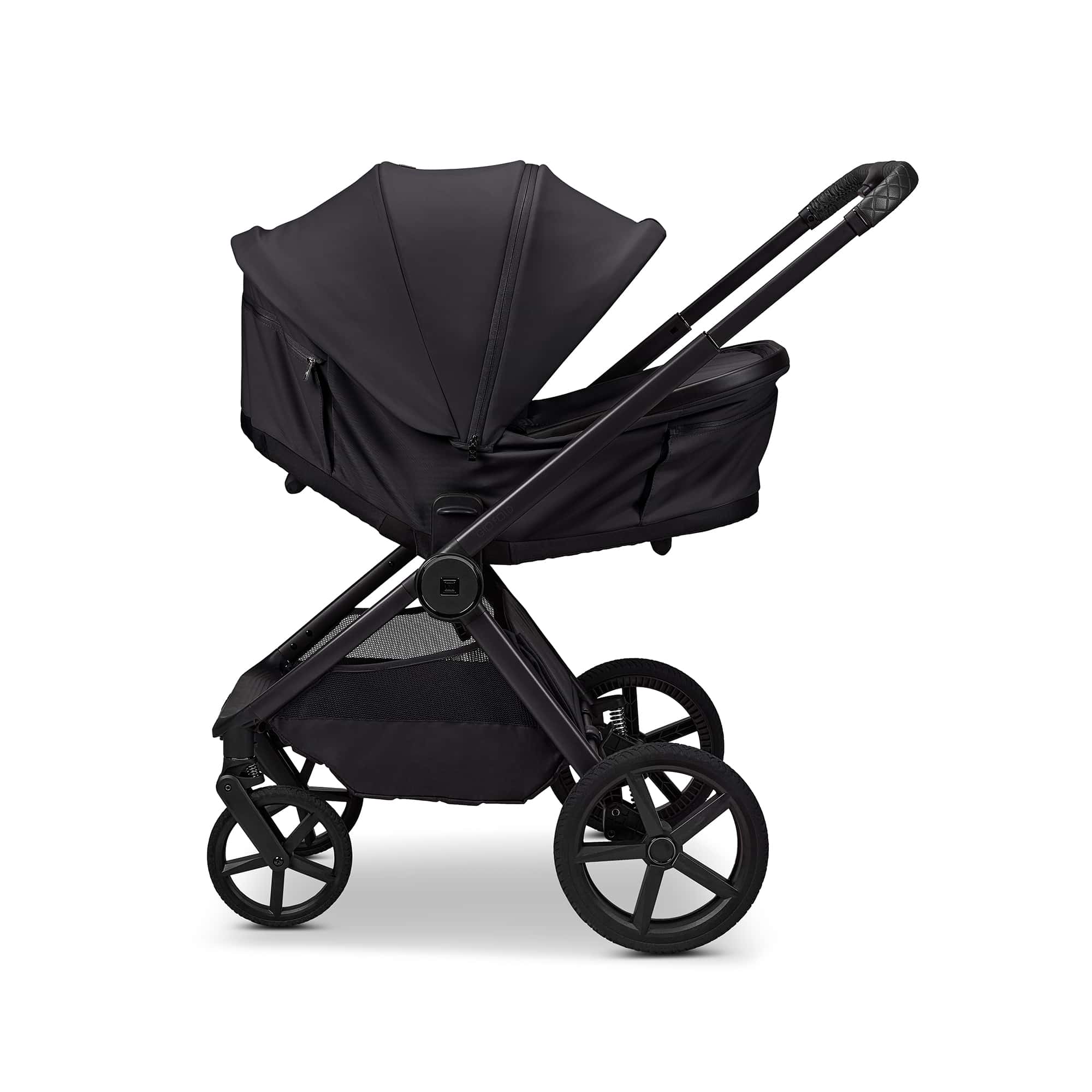 Kombi-Kinderwagen, MOON, Schwarz – Produktansicht
