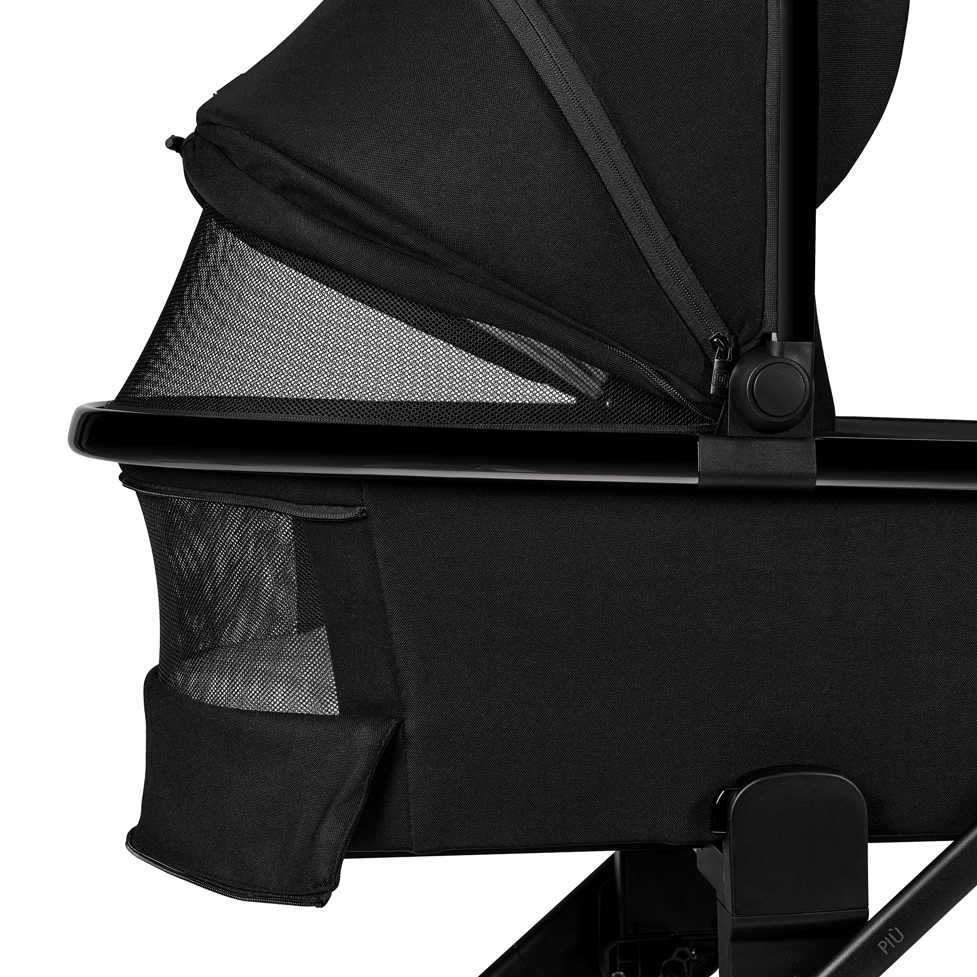 Kombi-Kinderwagen, MOON, Schwarz – Produktansicht