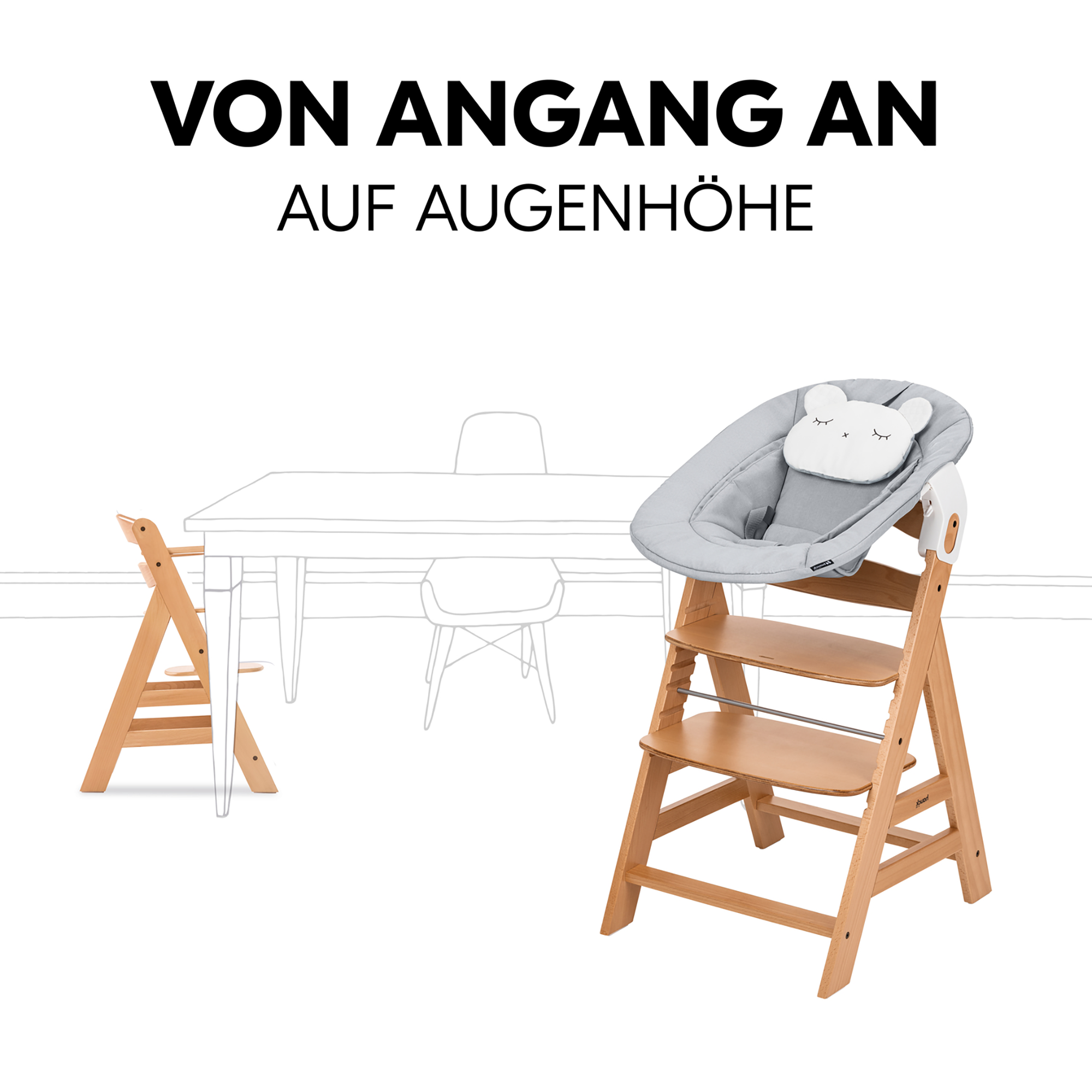 Treppenhochstühle, hauck, Grau – Produktansicht