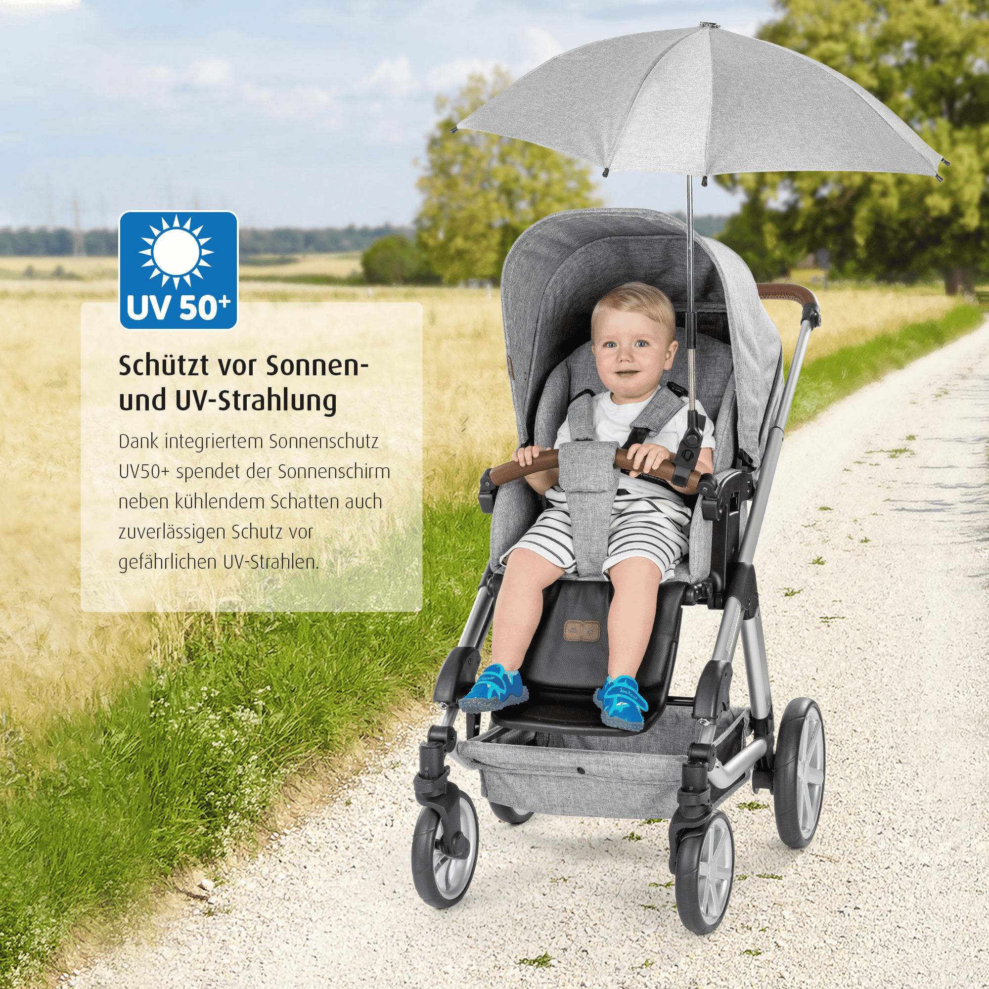Sonnenschirm ShineSafe reer Grau 2000572805513 2