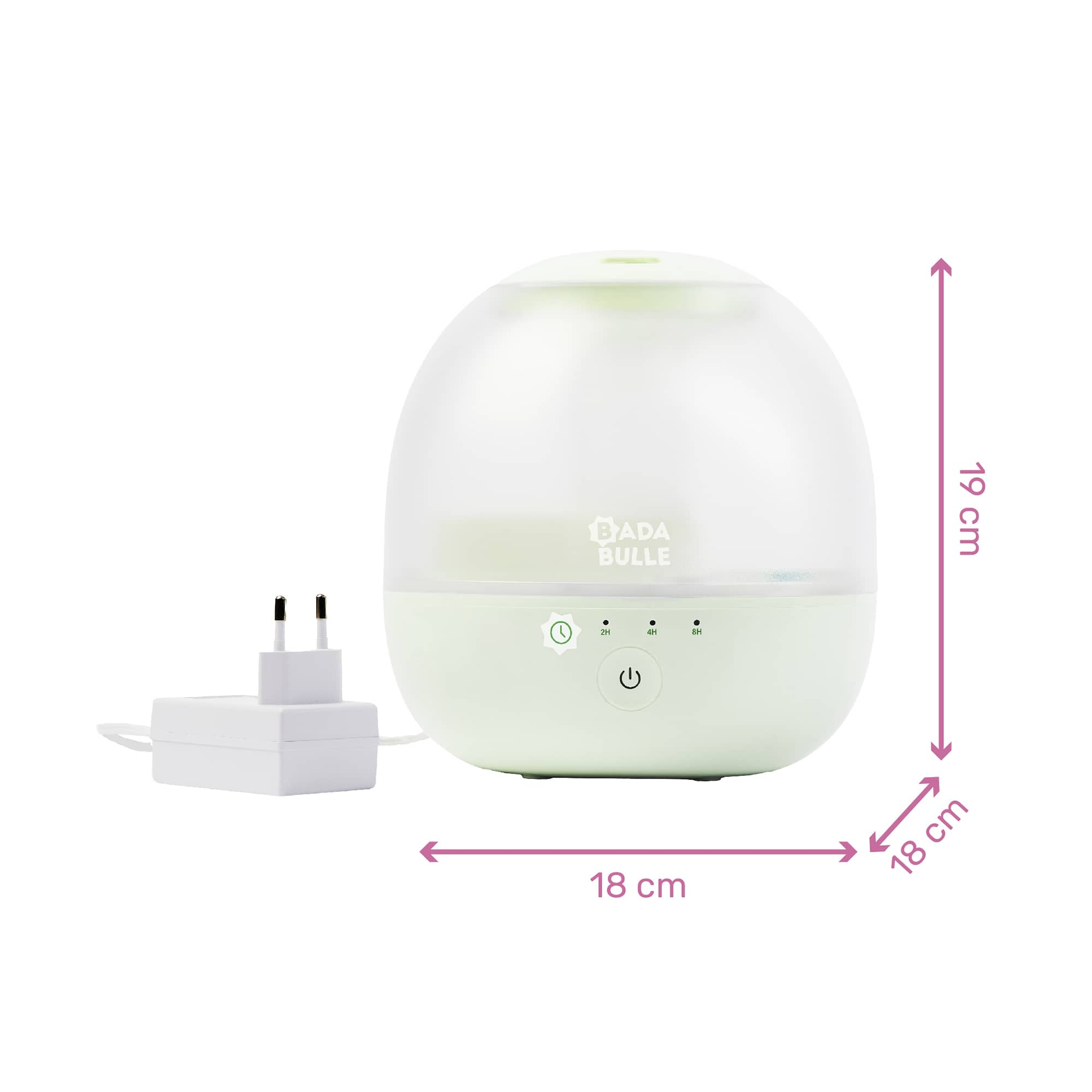 Luftbefeuchter, badabulle, Grün – Produktansicht