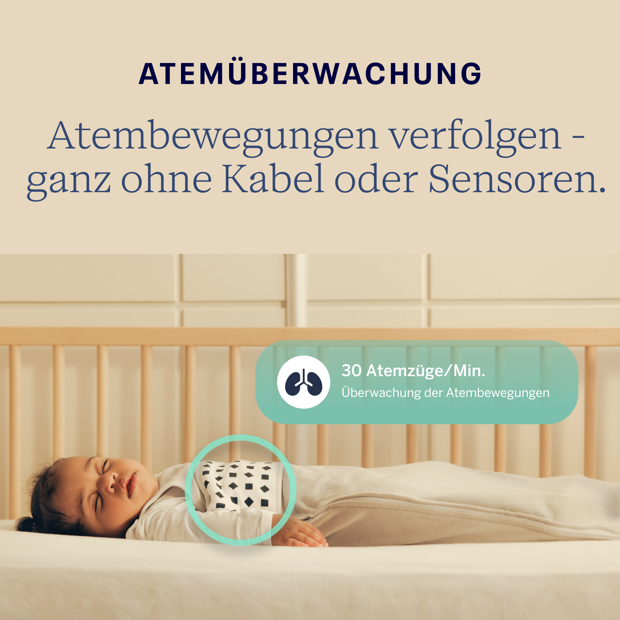 Babyphone, Nanit, Weiß – Produktansicht