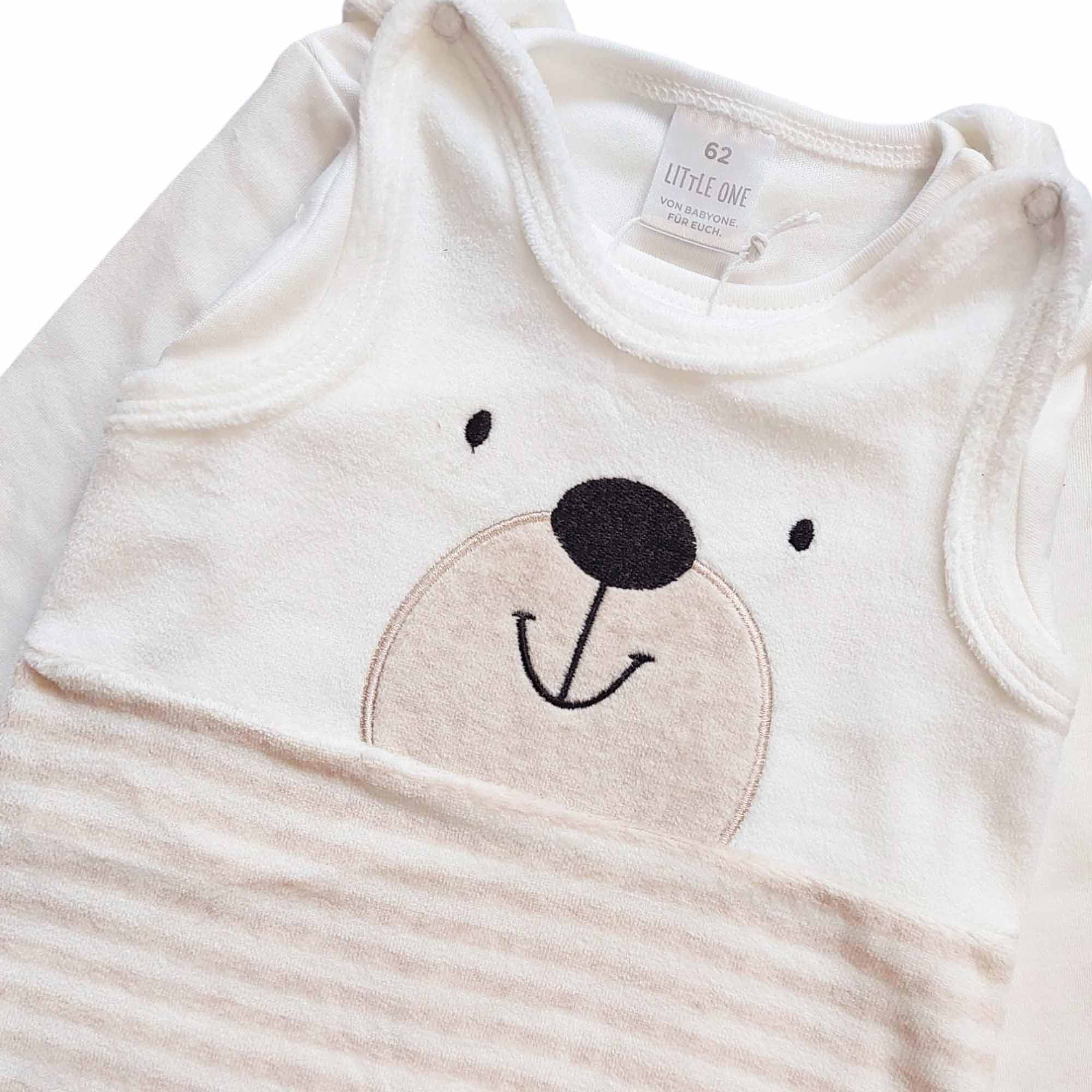 Strampler, LITTLE ONE, Beige – Besonderheit: Set bestehend aus Strampler und Langarmshirt

