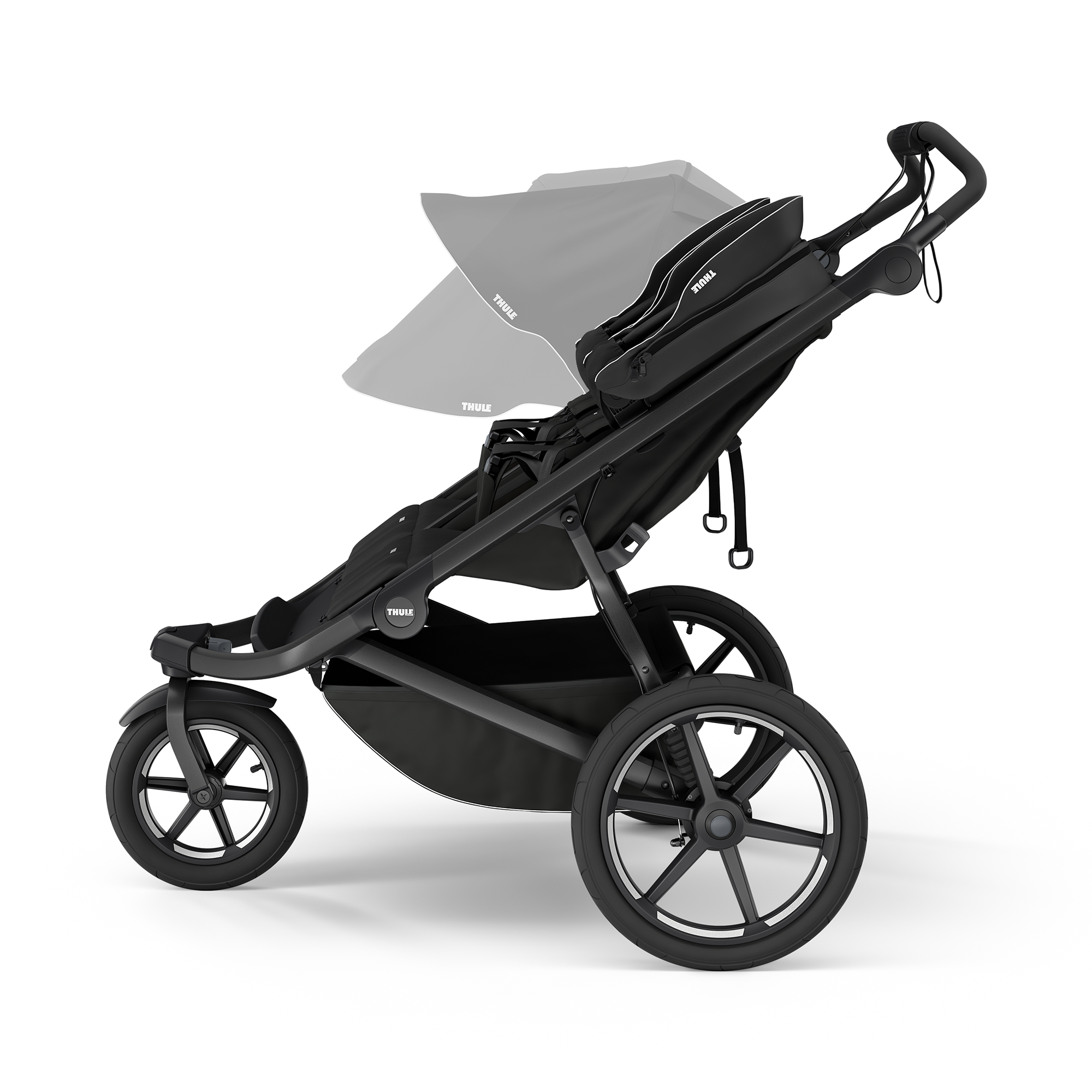 Zwillingswagen & Geschwisterwagen, THULE, Schwarz – Produktansicht