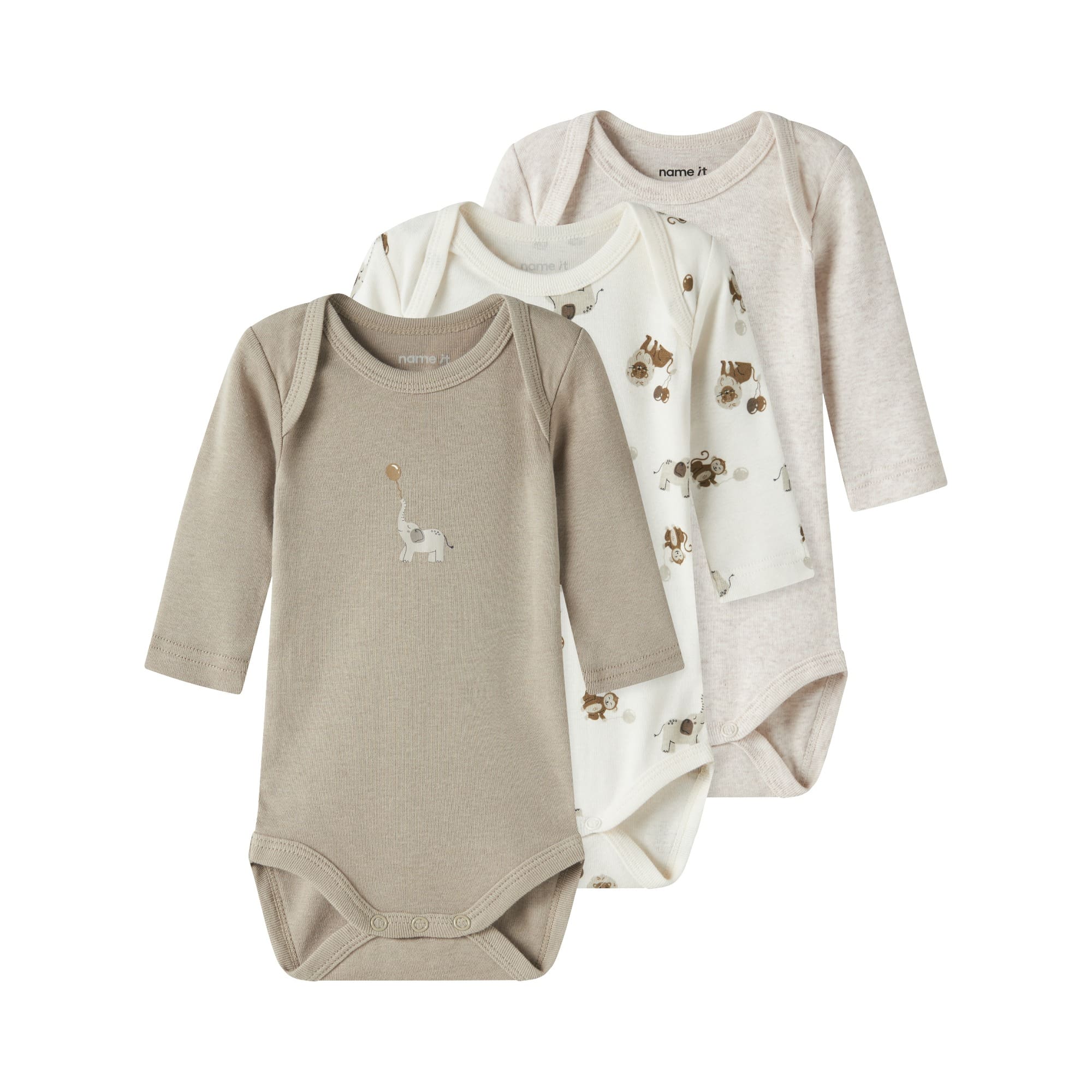 Langarmbodys, name it, Beige – Produktansicht