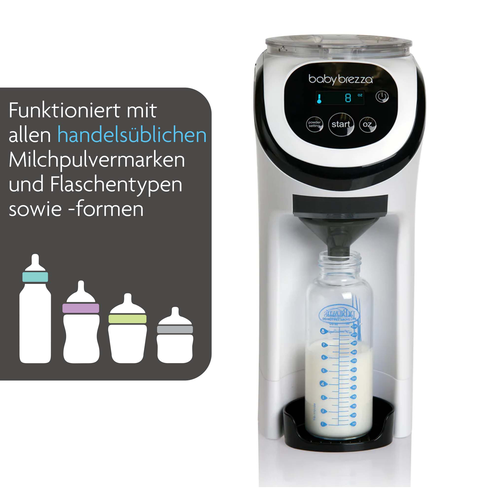 Nahrungsbehälter, babybrezza, Weiß – Produktansicht