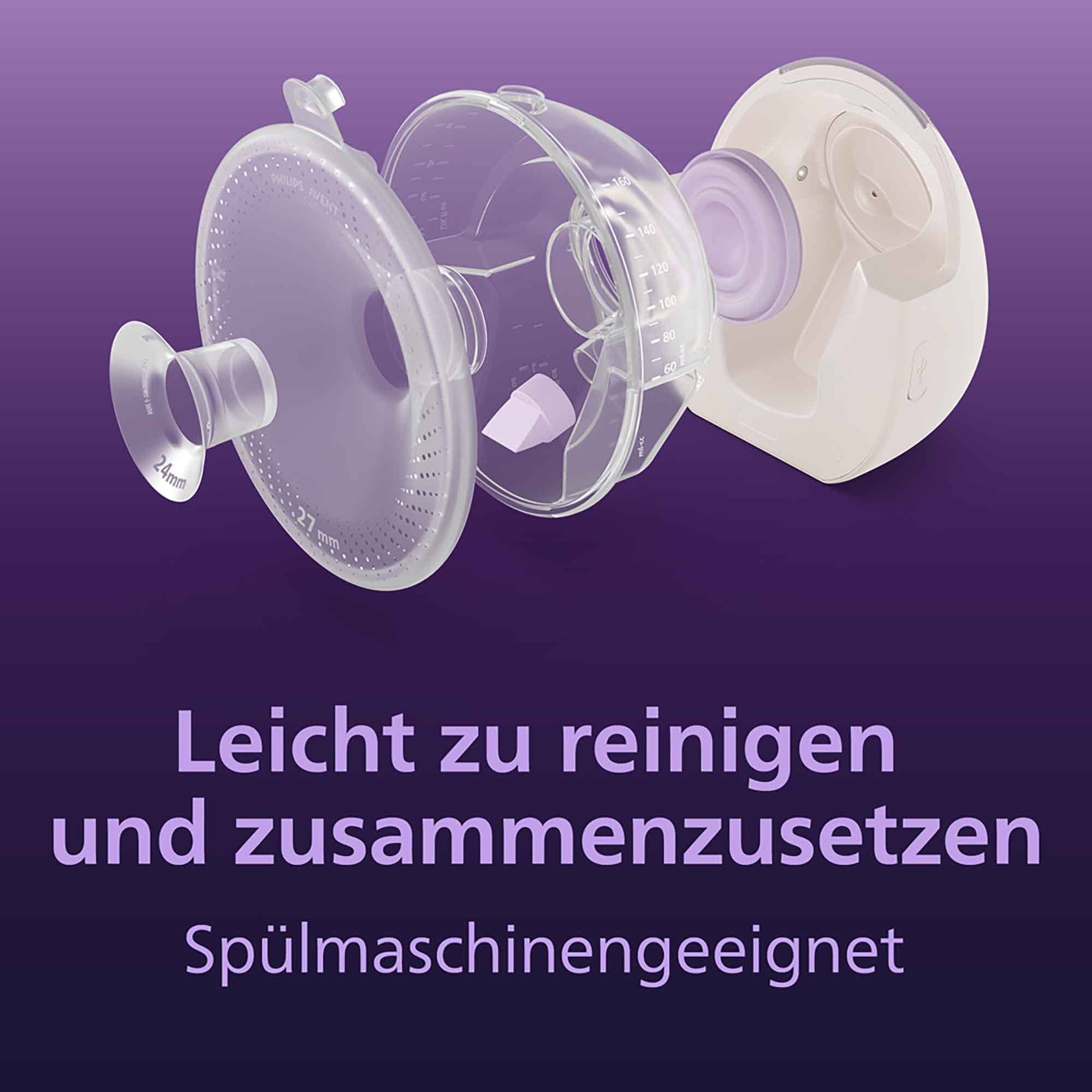 Hands Free Milchpumpen, PHILIPS AVENT, Weiß – Produktansicht