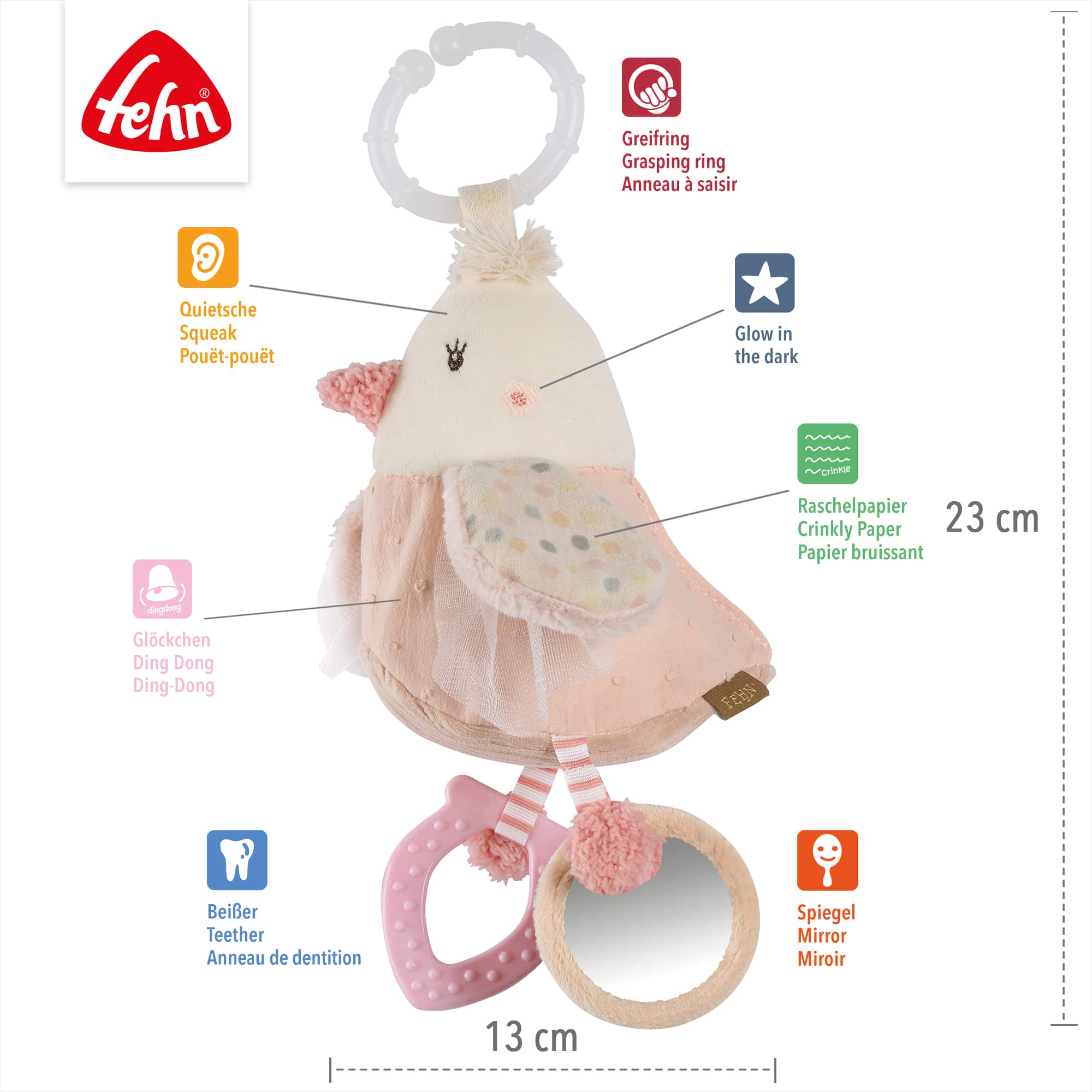 Kuscheltiere, fehn, Mehrfarbig – Produktansicht