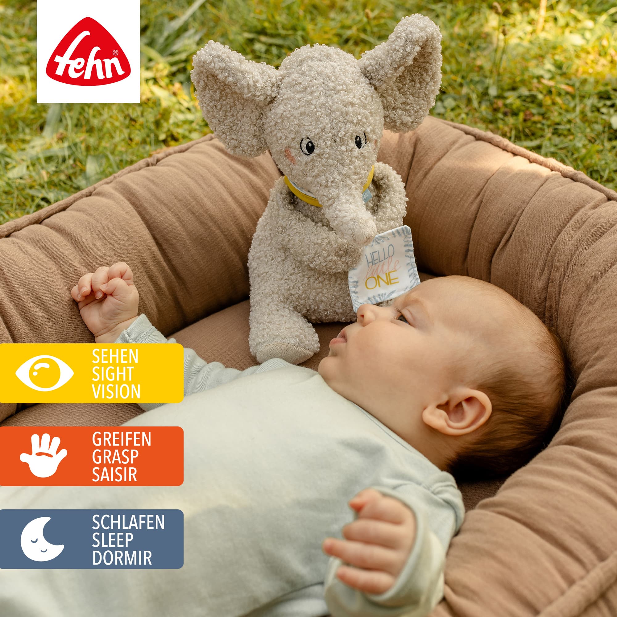 Kuscheltiere, fehn, Grau – Produktansicht
