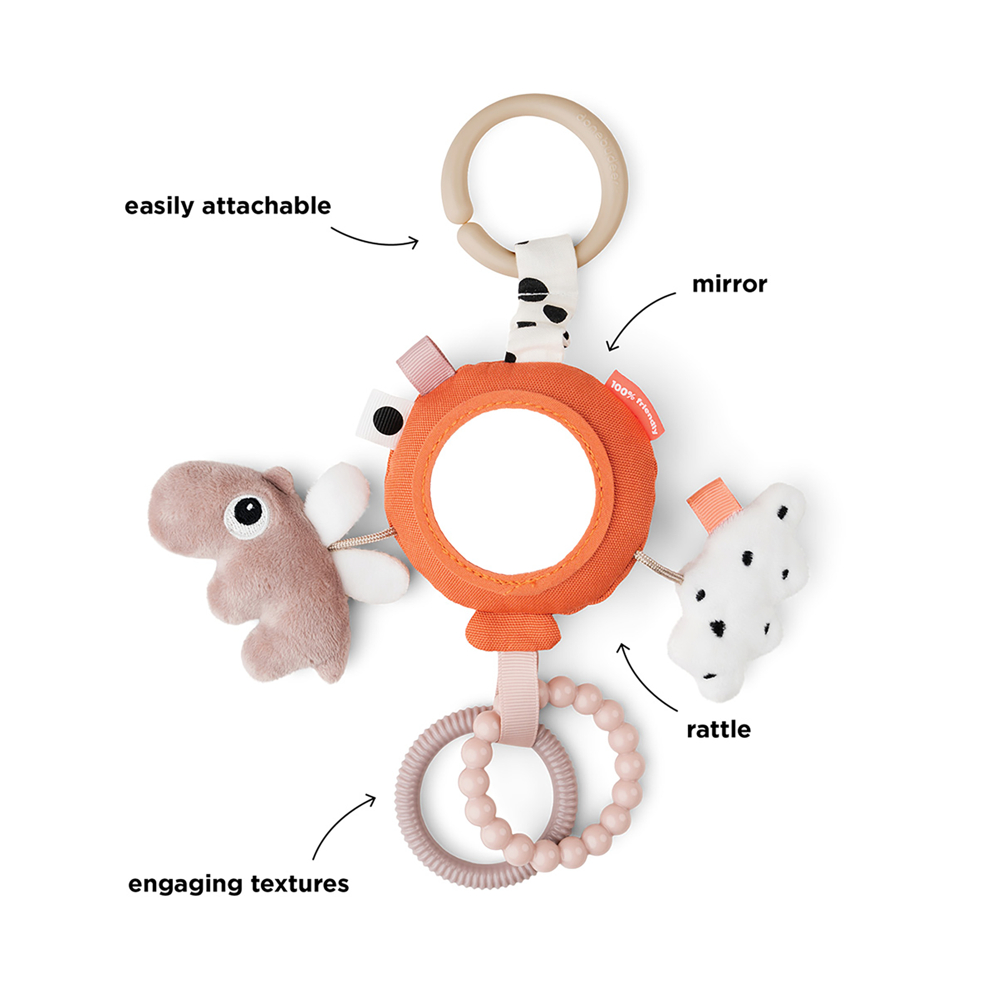 Rasseln & Greiflinge, done by deer, Orange – Produktansicht