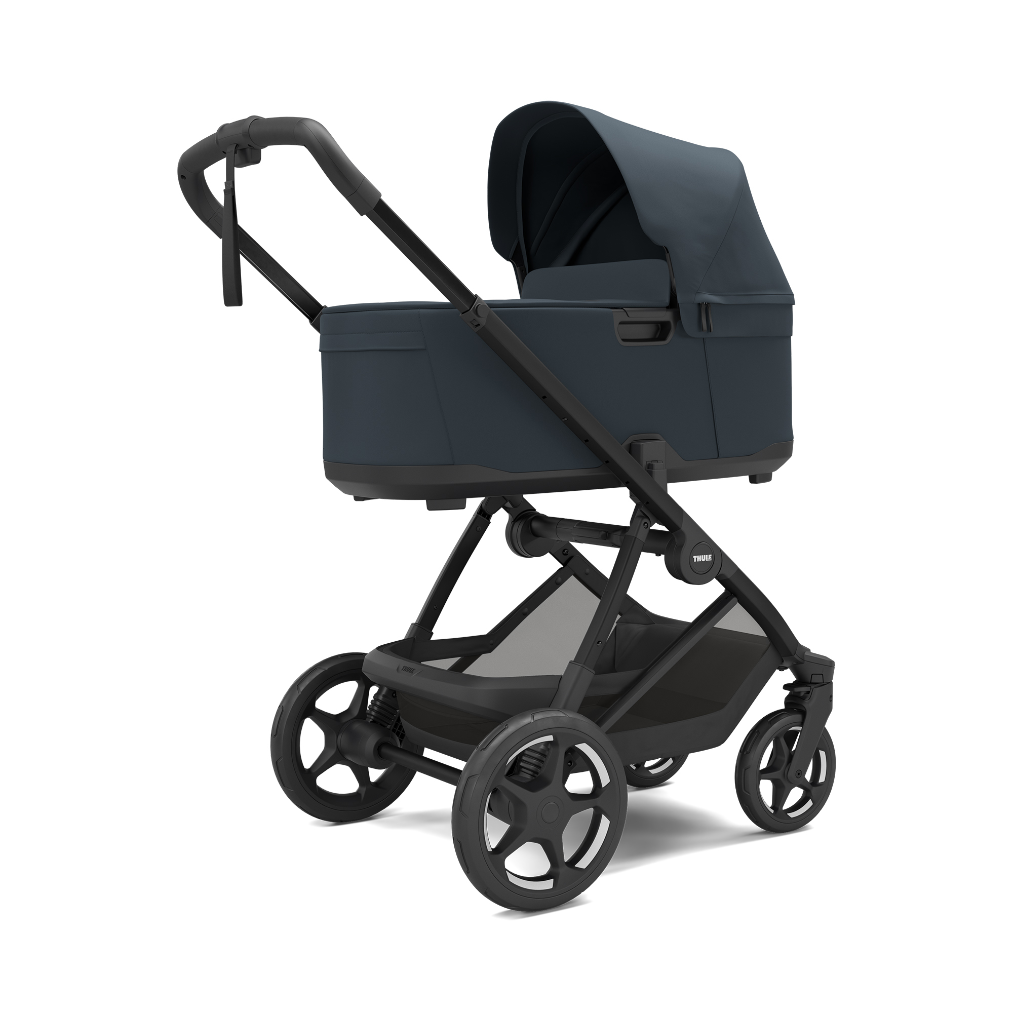 Kombi-Kinderwagen, THULE, Blau – Besonderheit: Babywanne mit ergonomischen Tragegriffen
