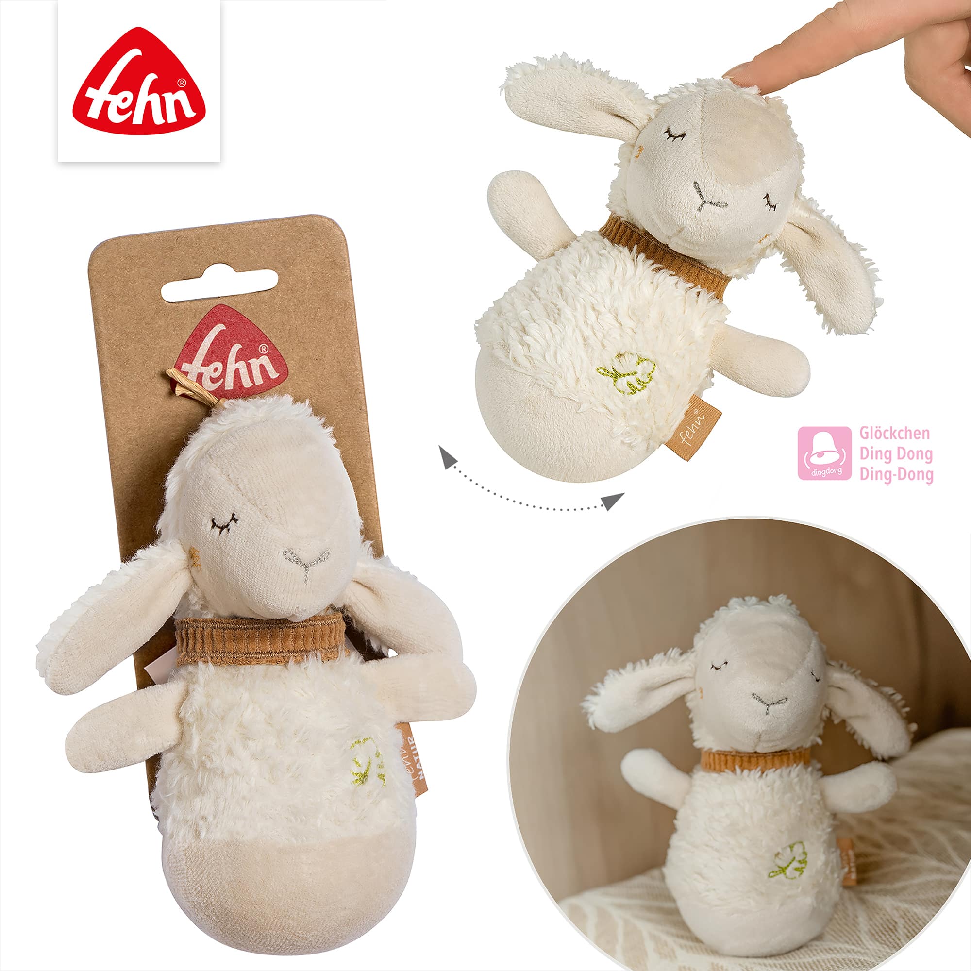 Kuscheltiere, fehn, Weiß – Produktansicht