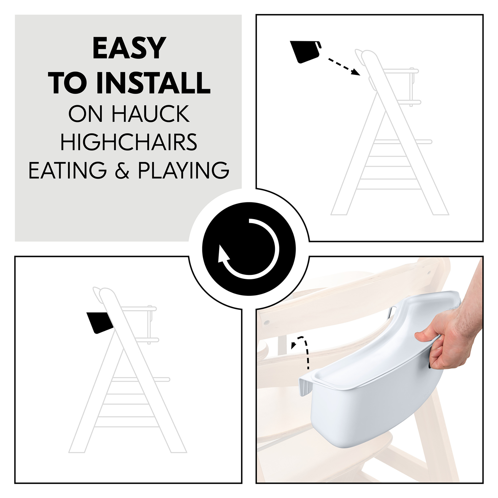 Hochstuhl Zubehör, hauck, Weiß – Produktansicht