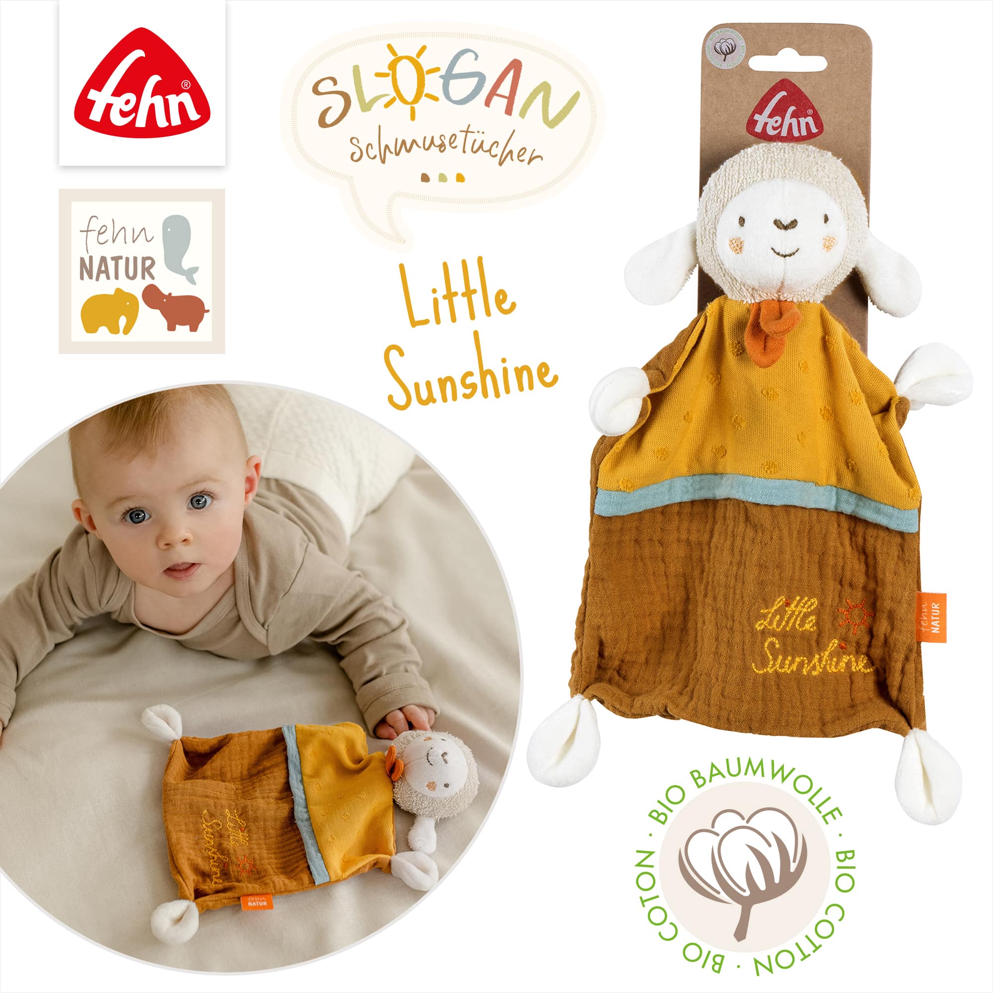 Schmusetücher, fehn, Braun – Produktansicht