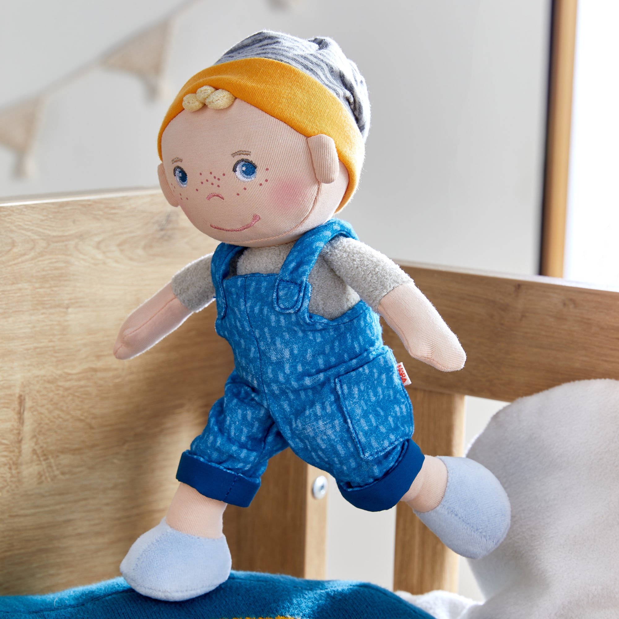 Puppen & Puppenwagen, HABA, Blau – Produktansicht