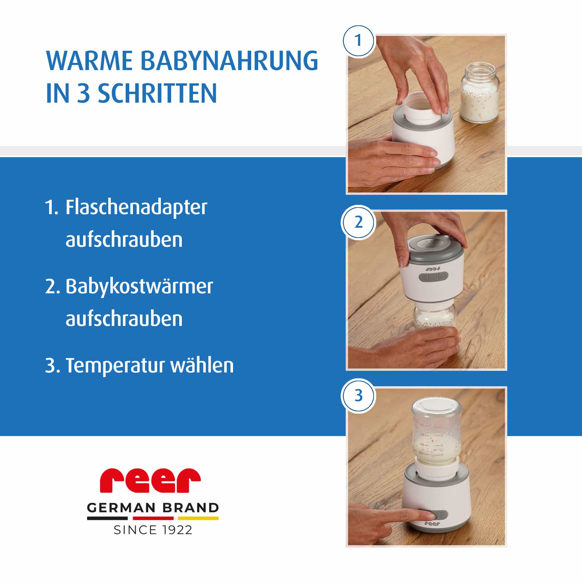 Babykostwärmer, reer, Weiß – Produktansicht