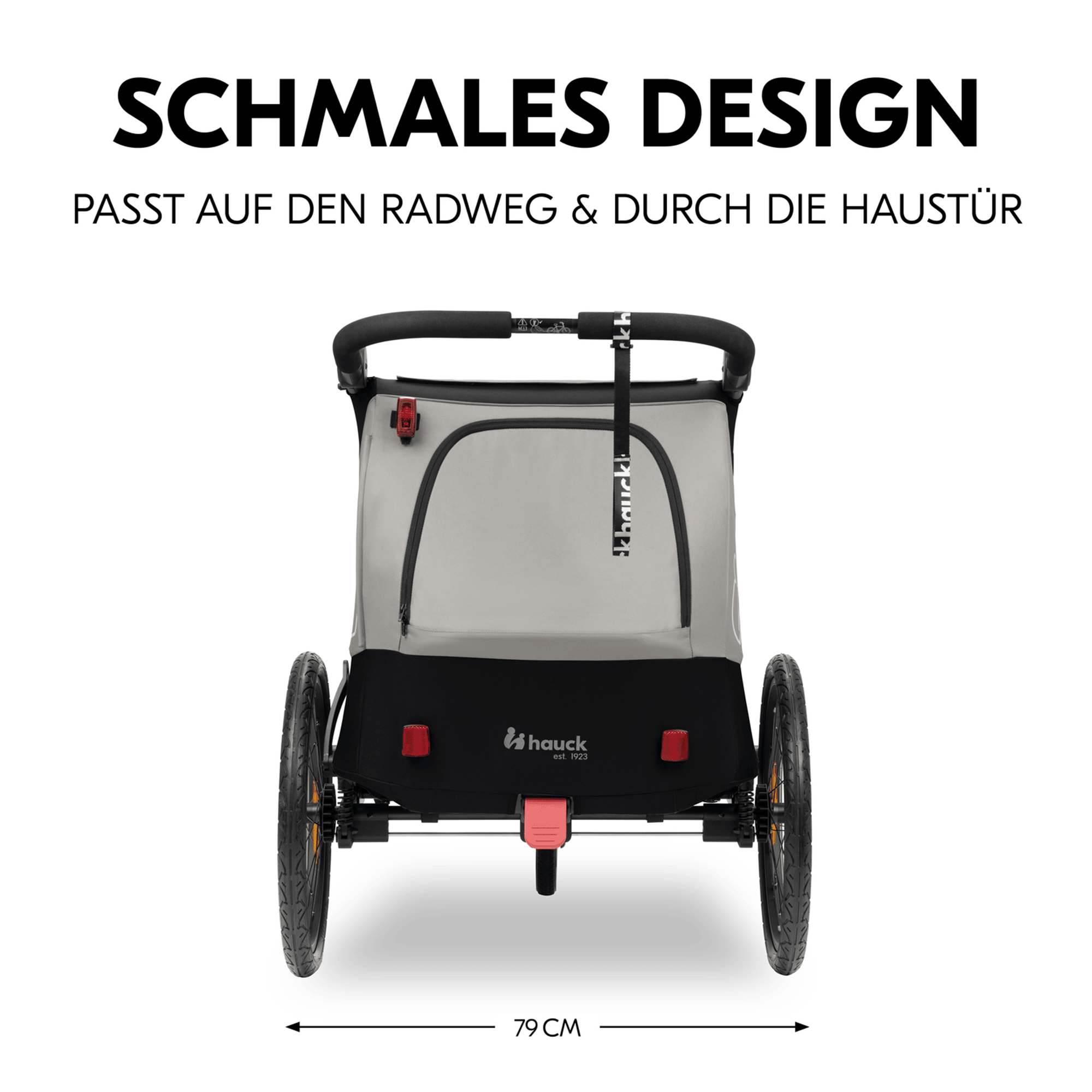 Fahrradanhänger, hauck, Schwarz – Produktansicht