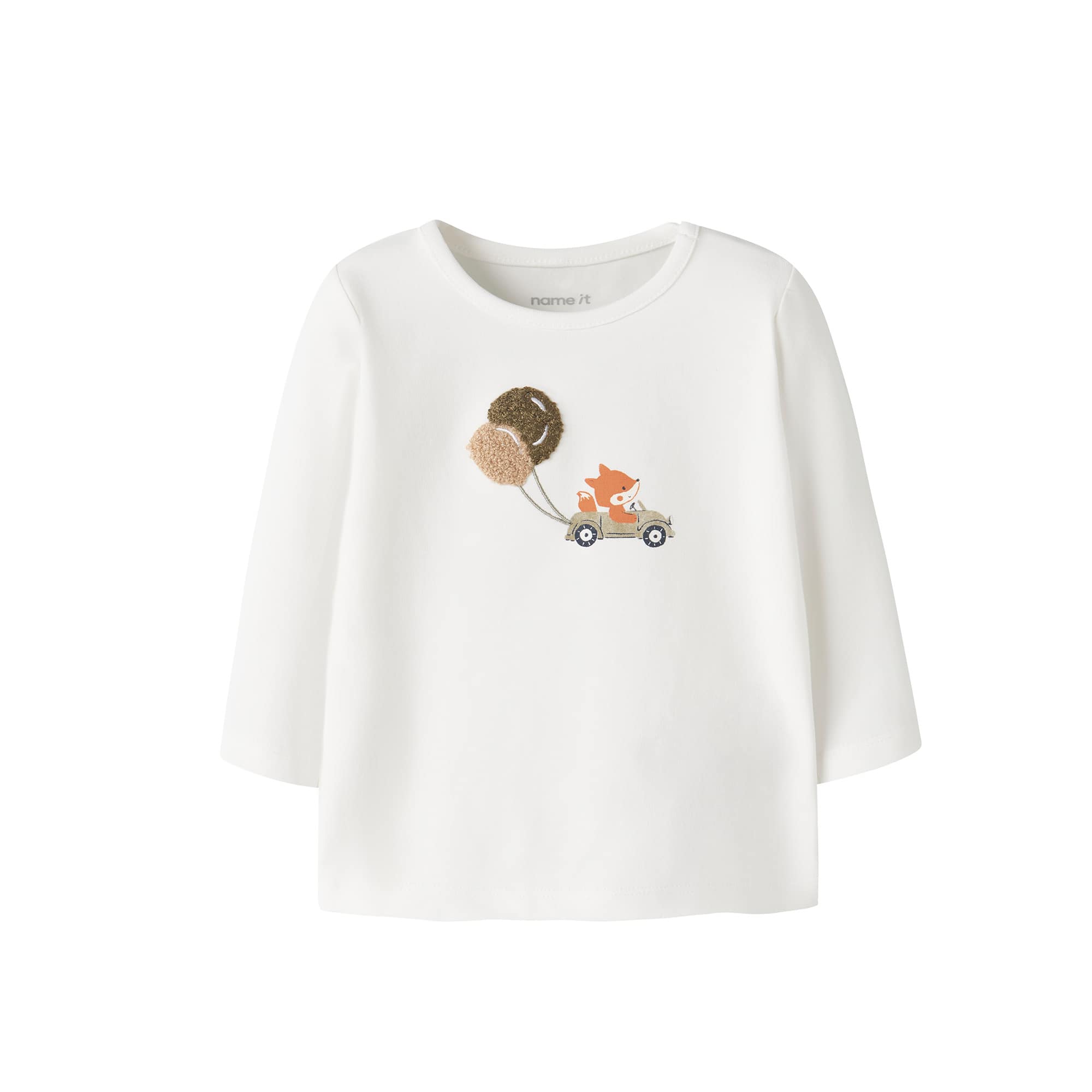 Langarmshirts, name it, Weiß – Besonderheit: aus 95% Baumwolle