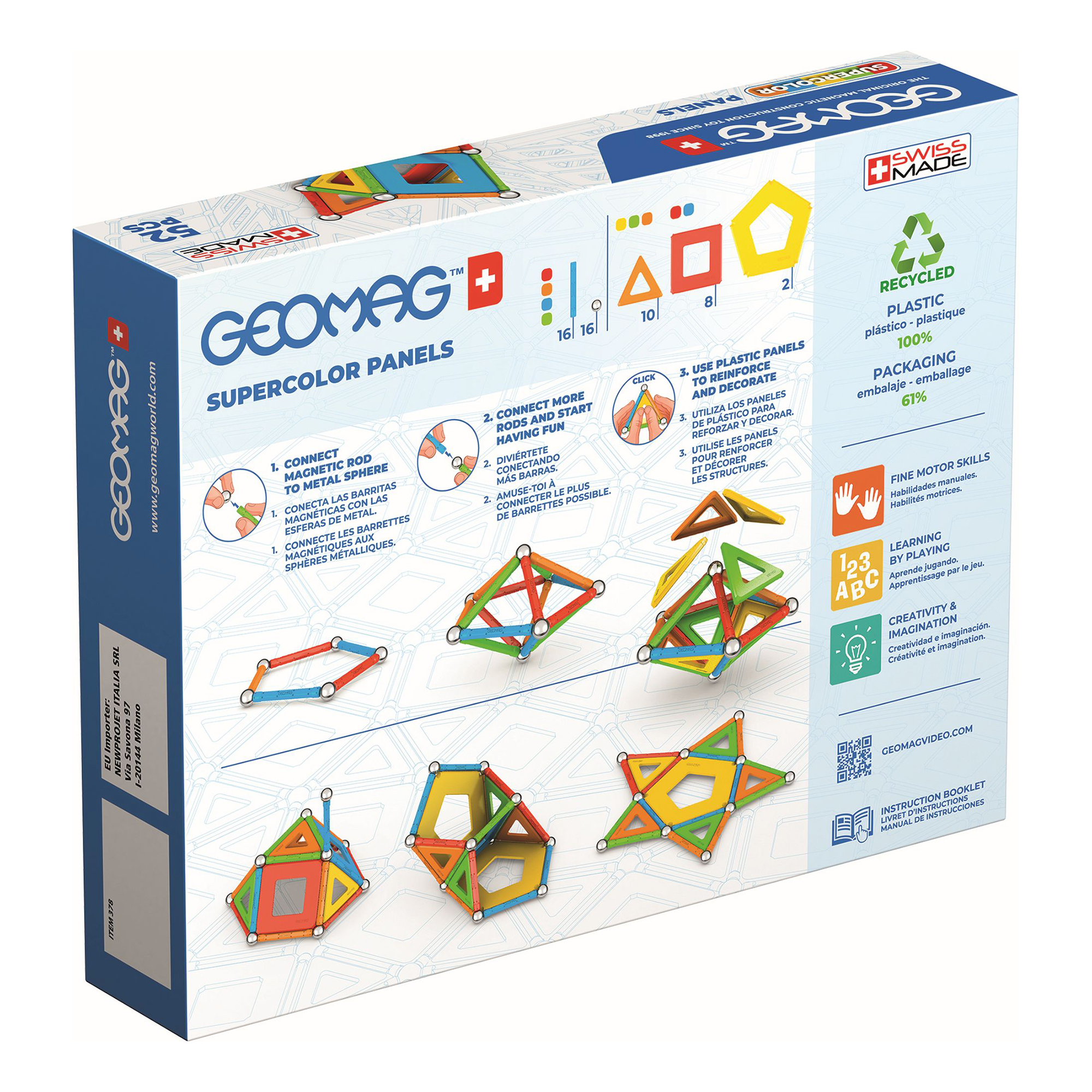 Geomag Supercolor Panels 52 Teile GEOMAG Mehrfarbig 2000583537700 2