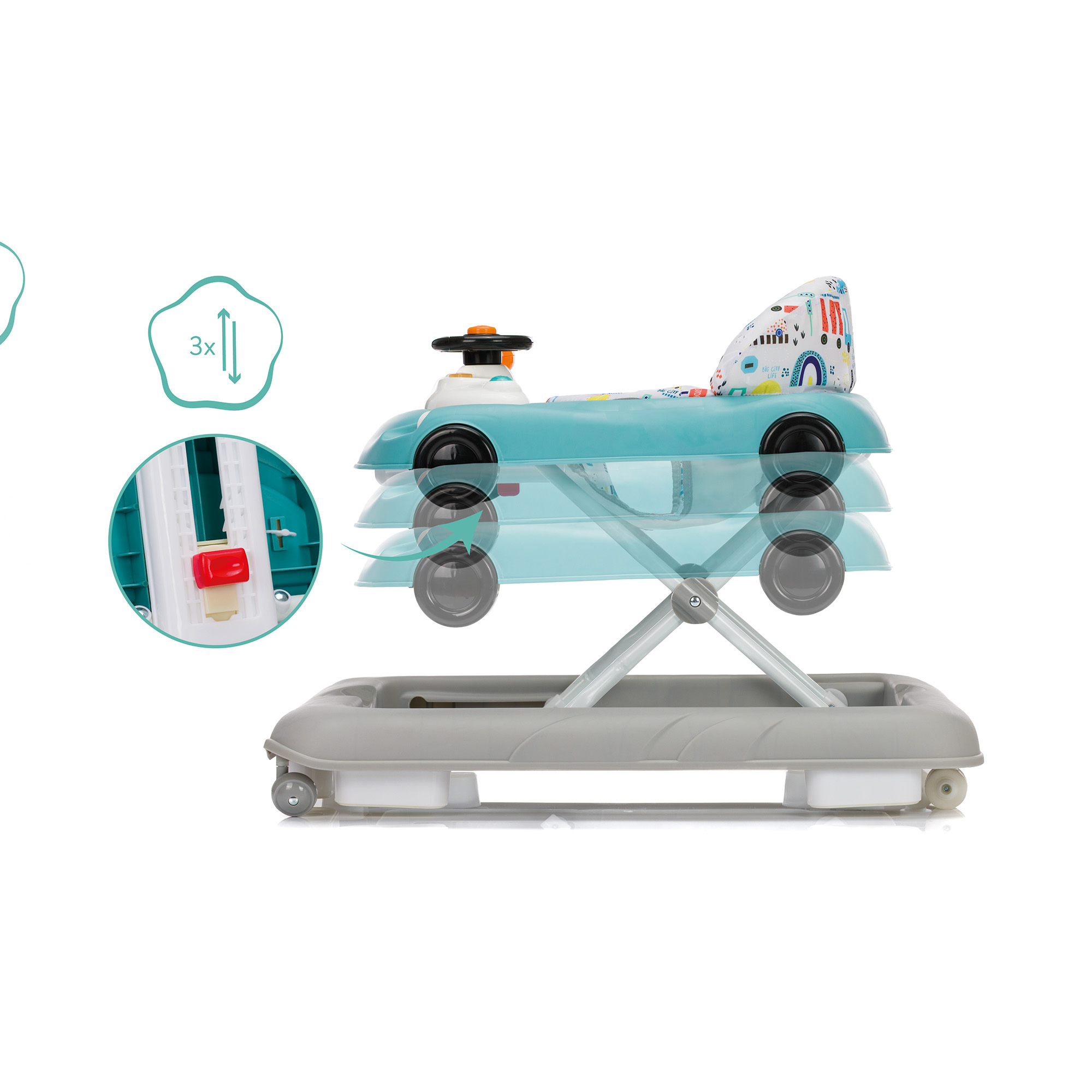 Lauflernwagen, fillikid, Grau – Produktansicht