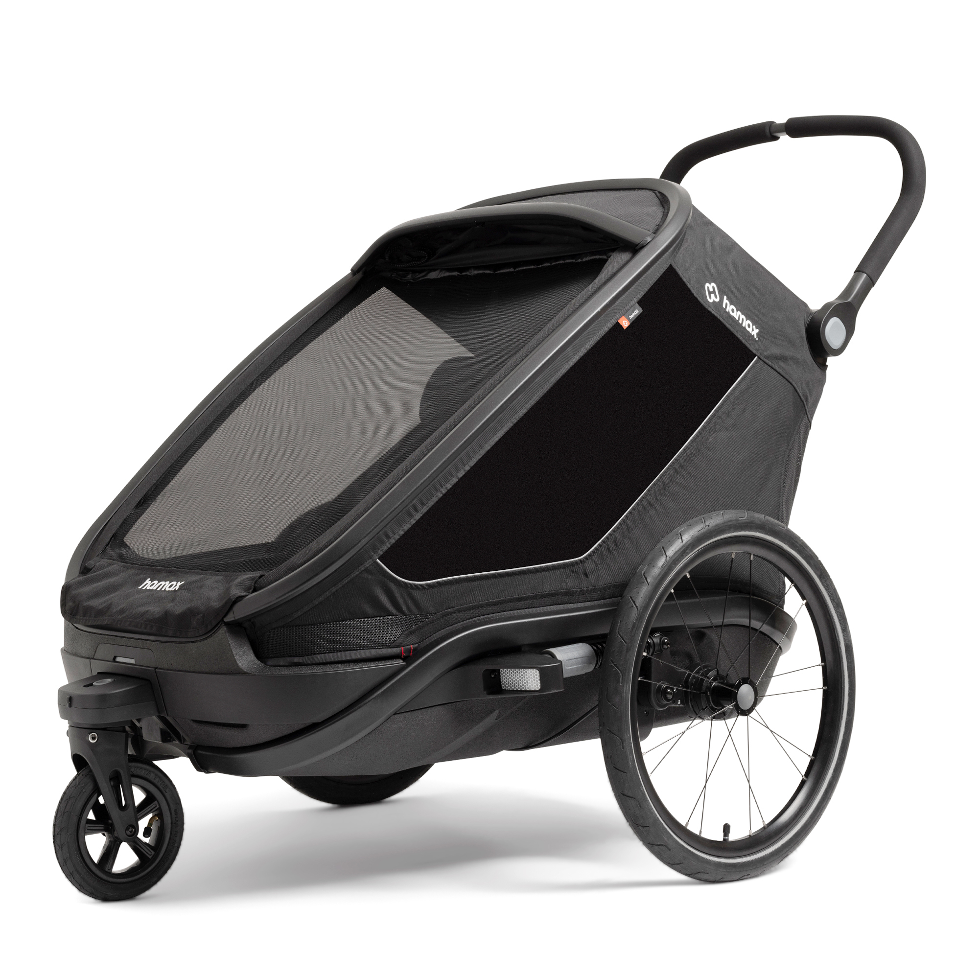 Fahrradanhänger, hamax, Schwarz – Produktansicht