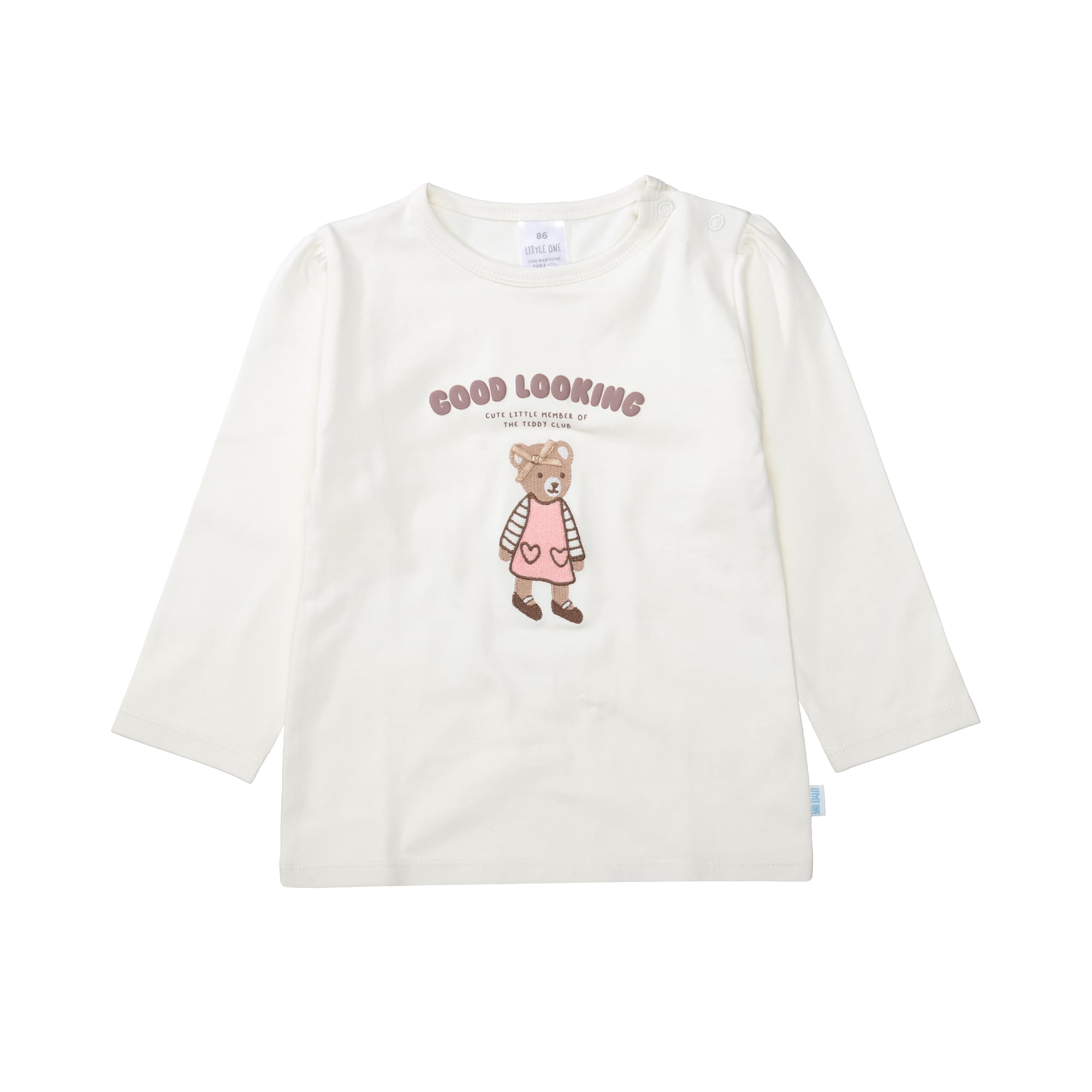 Langarmshirts, LITTLE ONE, Weiß – Besonderheit: aus 95% Baumwolle