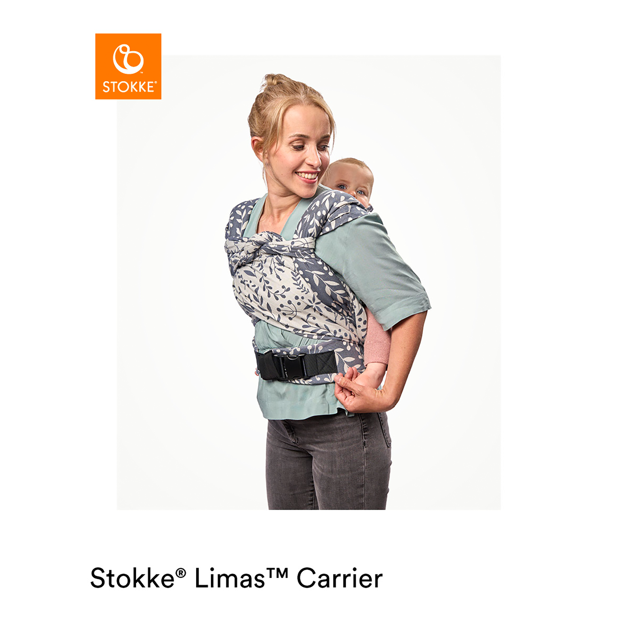 Stokke® Limas™ Carrier Plus Floral Slate STOKKE Grau 2000582775707 2