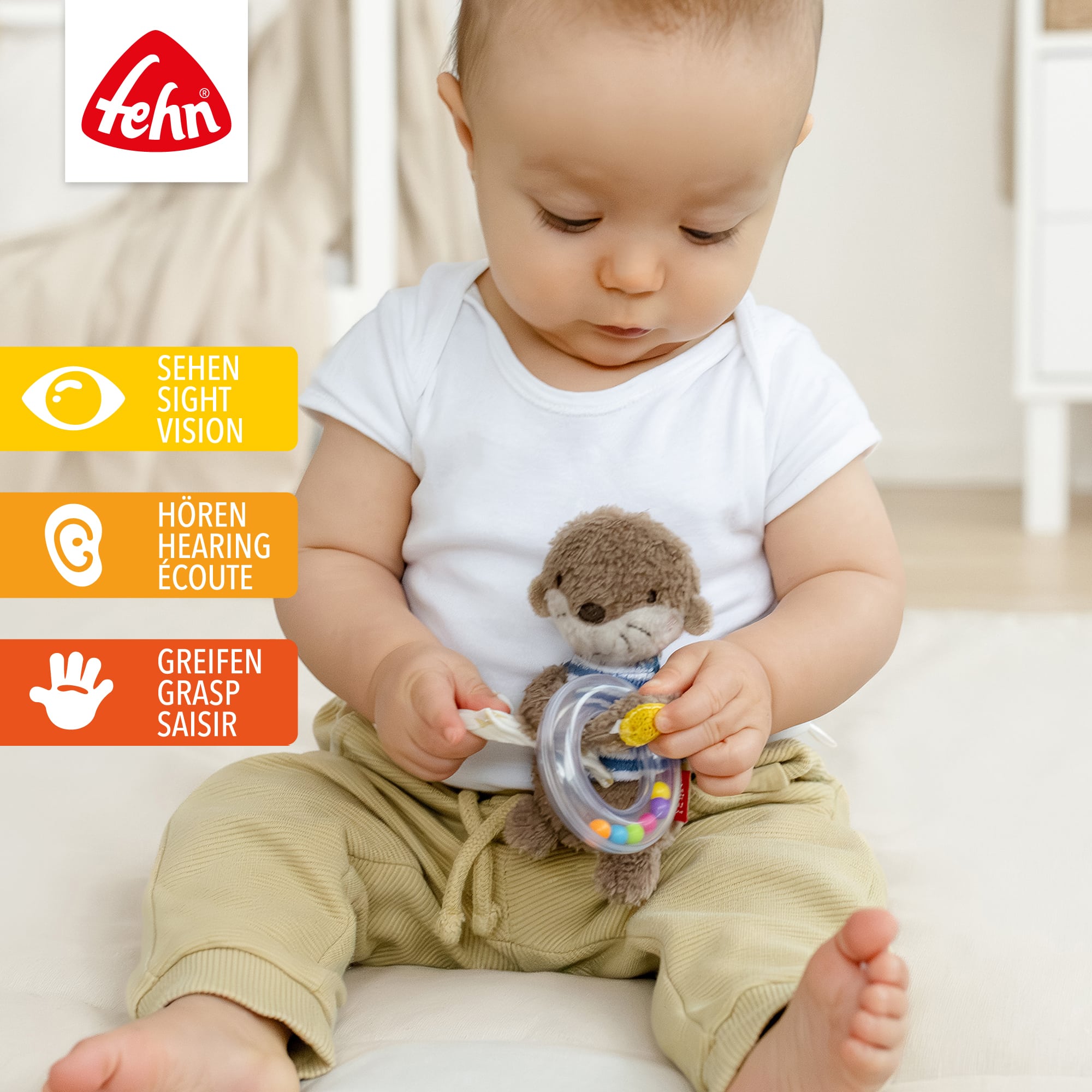 Rasseln & Greiflinge, fehn, Braun – Produktansicht