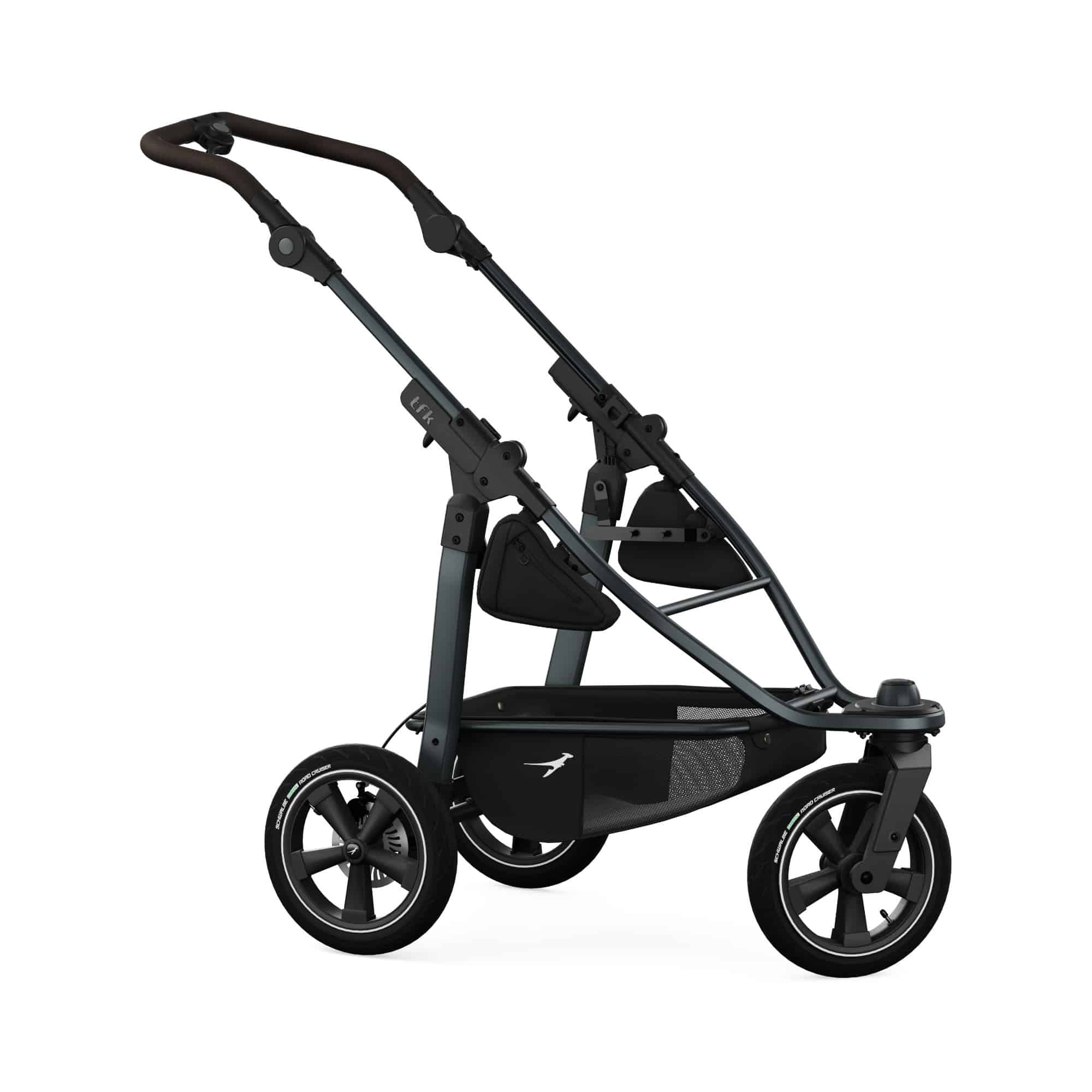 Kombi-Kinderwagen, tfk, Schwarz – Besonderheit: Gestell mit Lufträdern