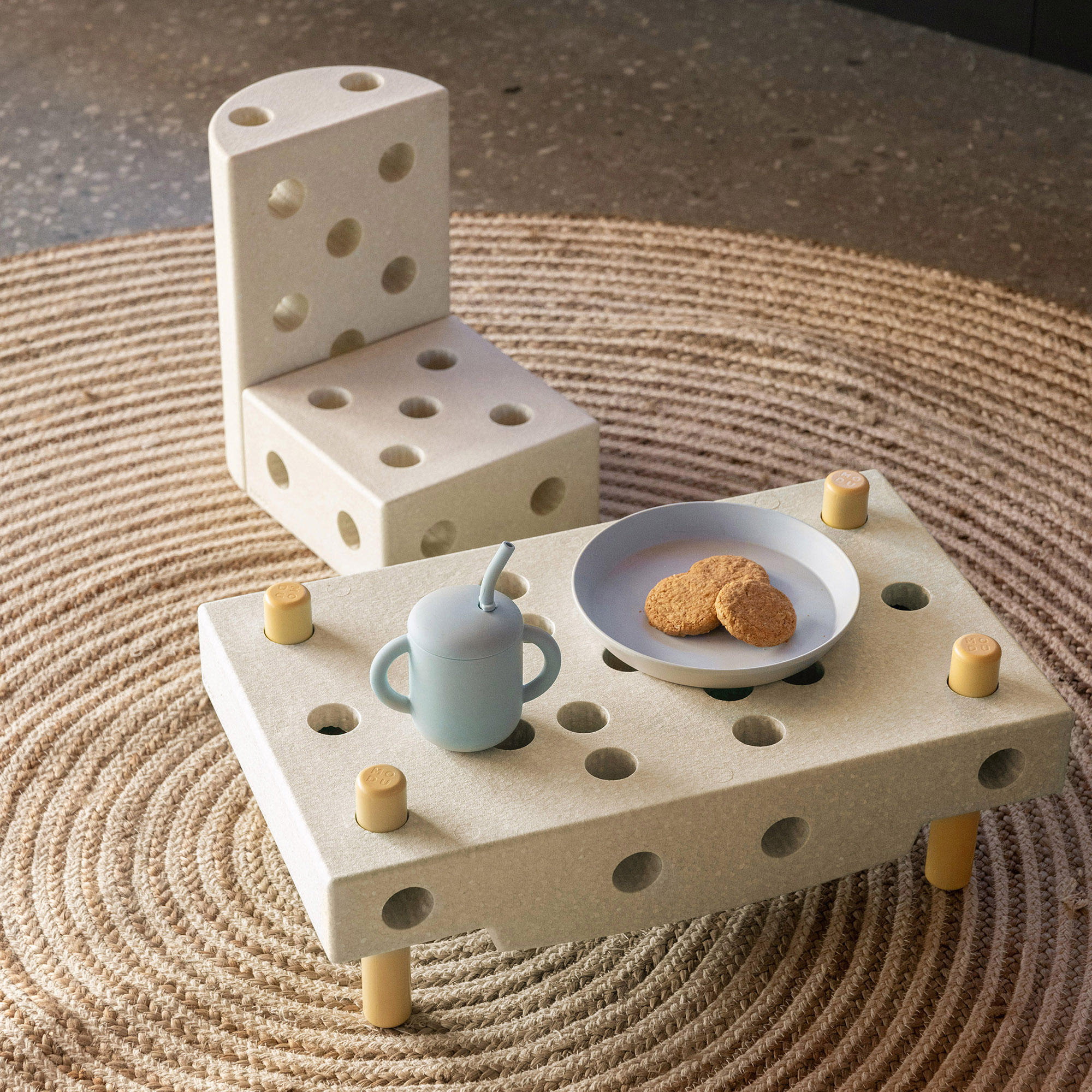 Schaumstoff Bausteine, MODU, Beige – Produktansicht