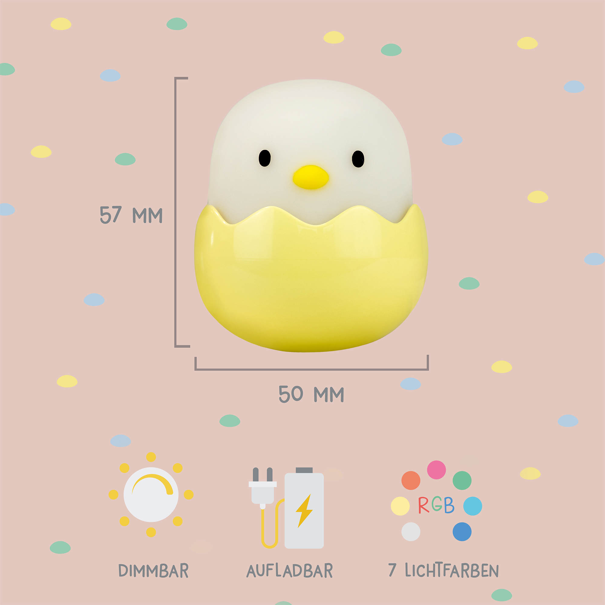 Nachtlichter, MegaLight, Gelb – Produktansicht