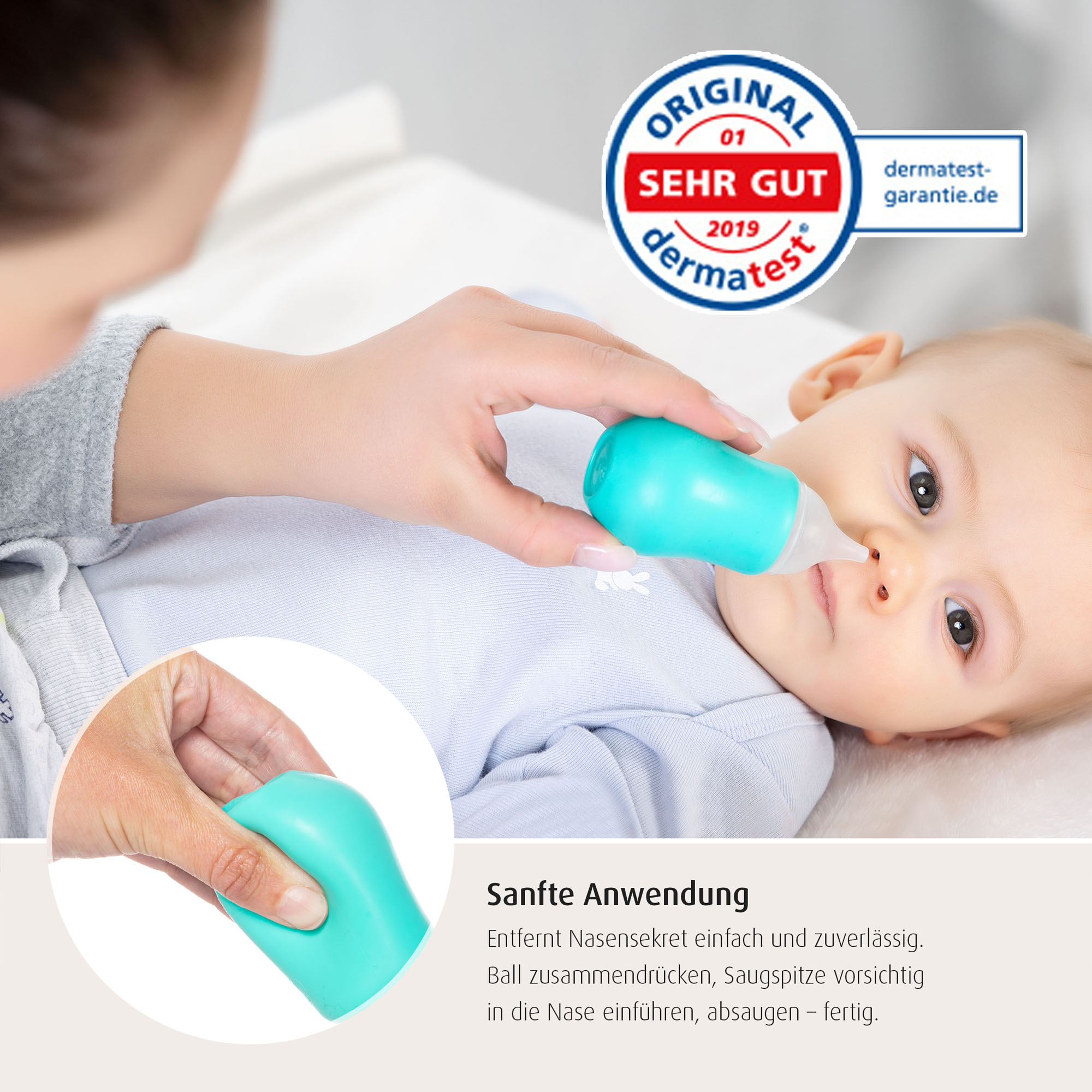 Nasensauger, reer, Blau – Produktansicht