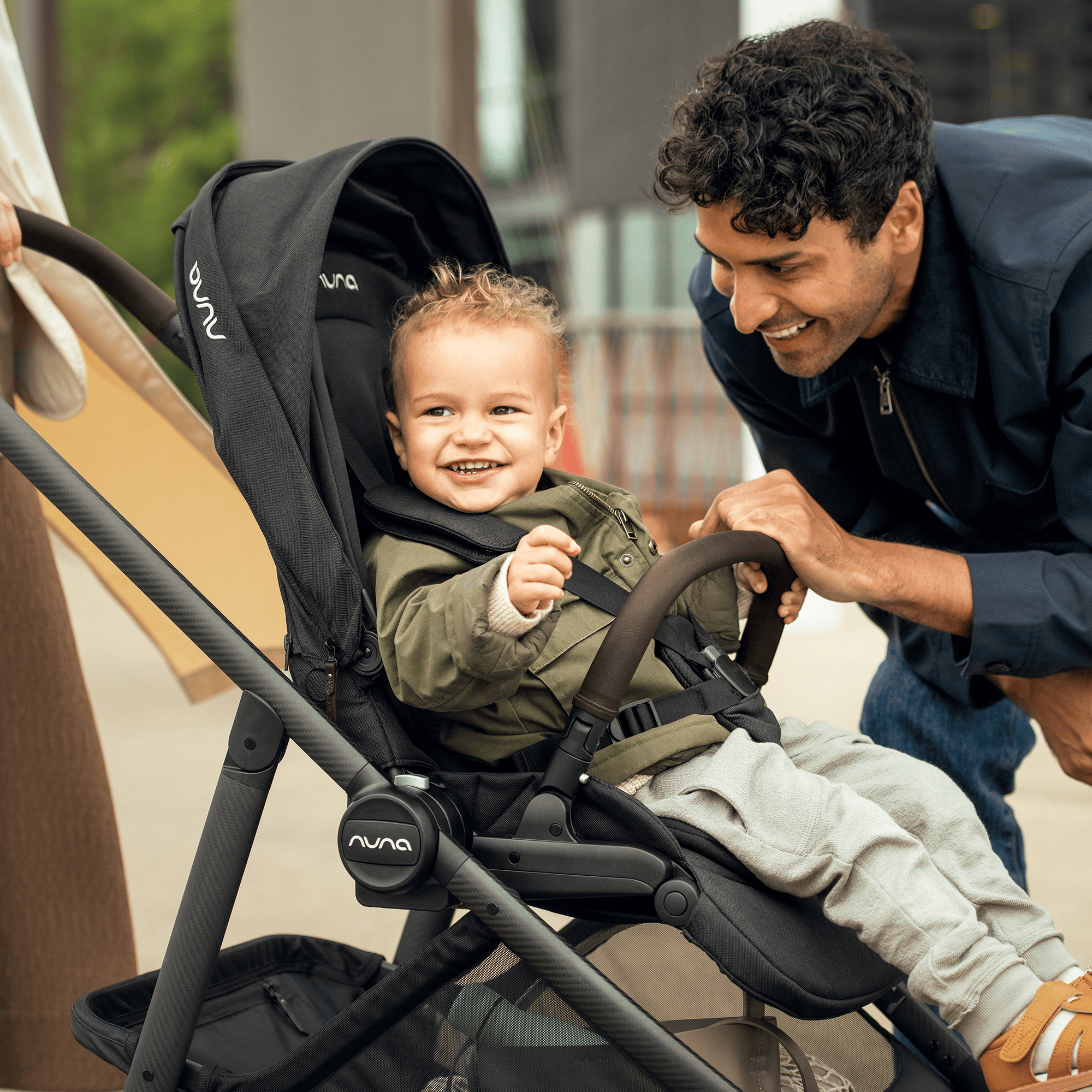 Kombi-Kinderwagen, nuna, Grau – Produktansicht