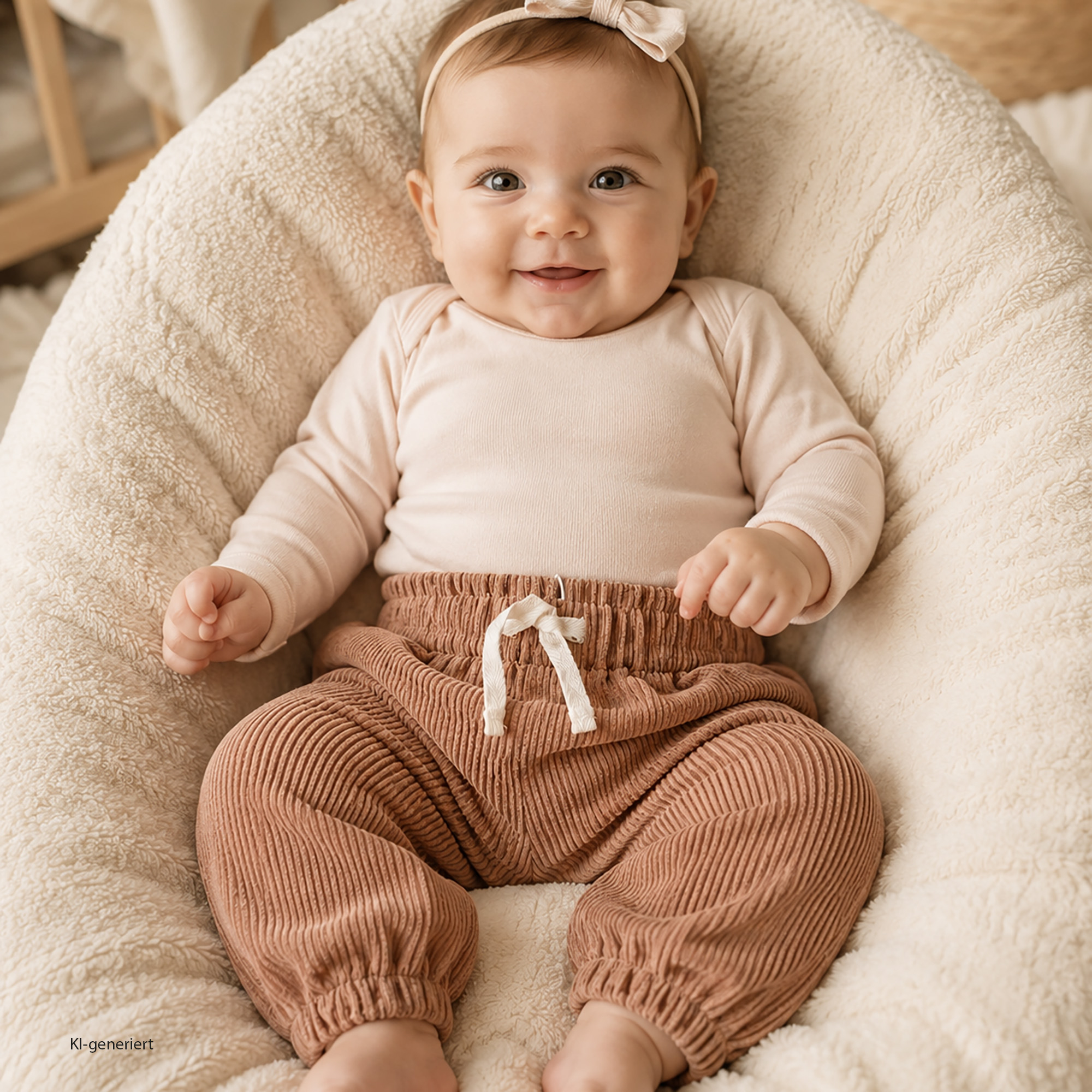 Cordhosen, LITTLE, Beige – Besonderheit: aus 100% Baumwolle