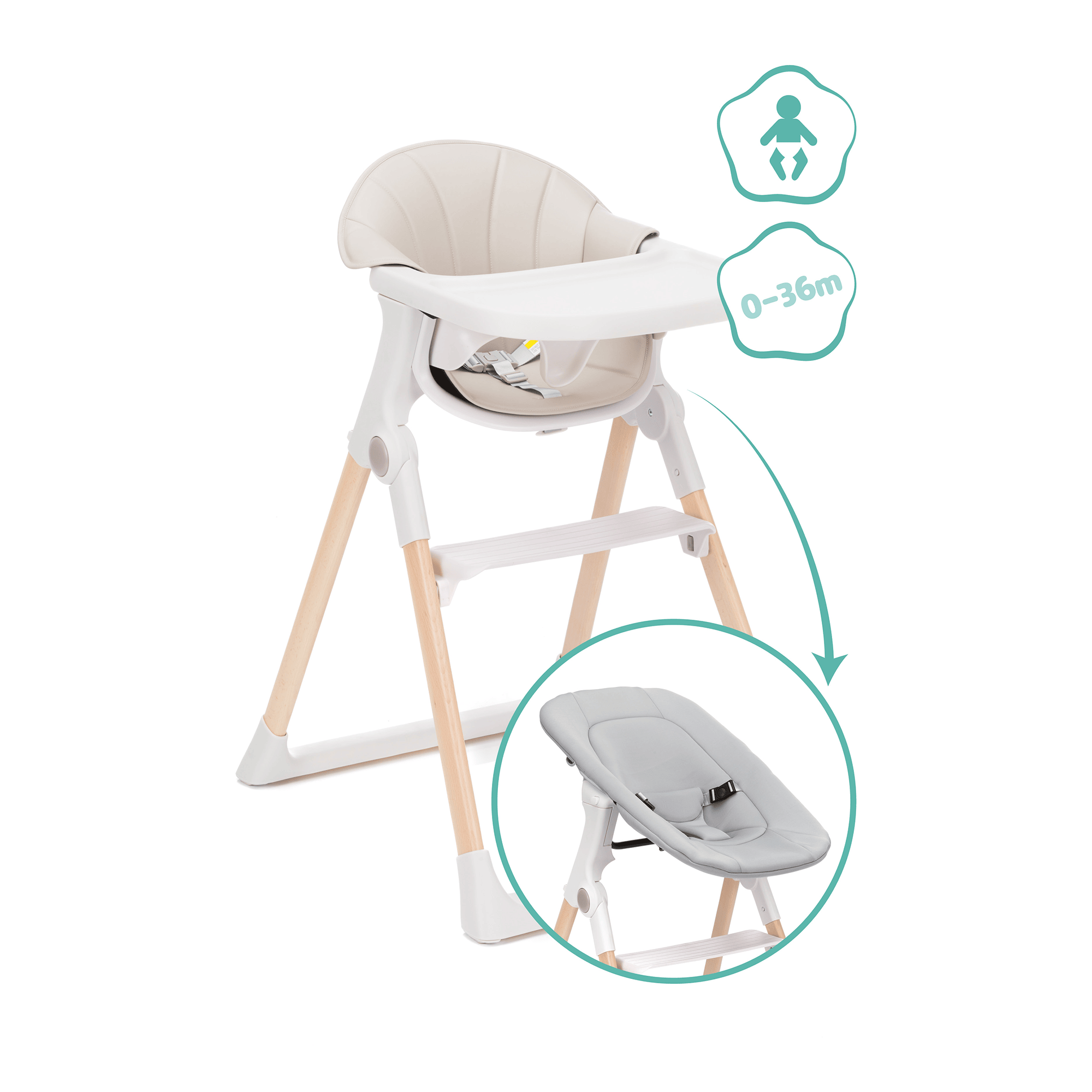 Kombihochstühle, fillikid – Produktansicht