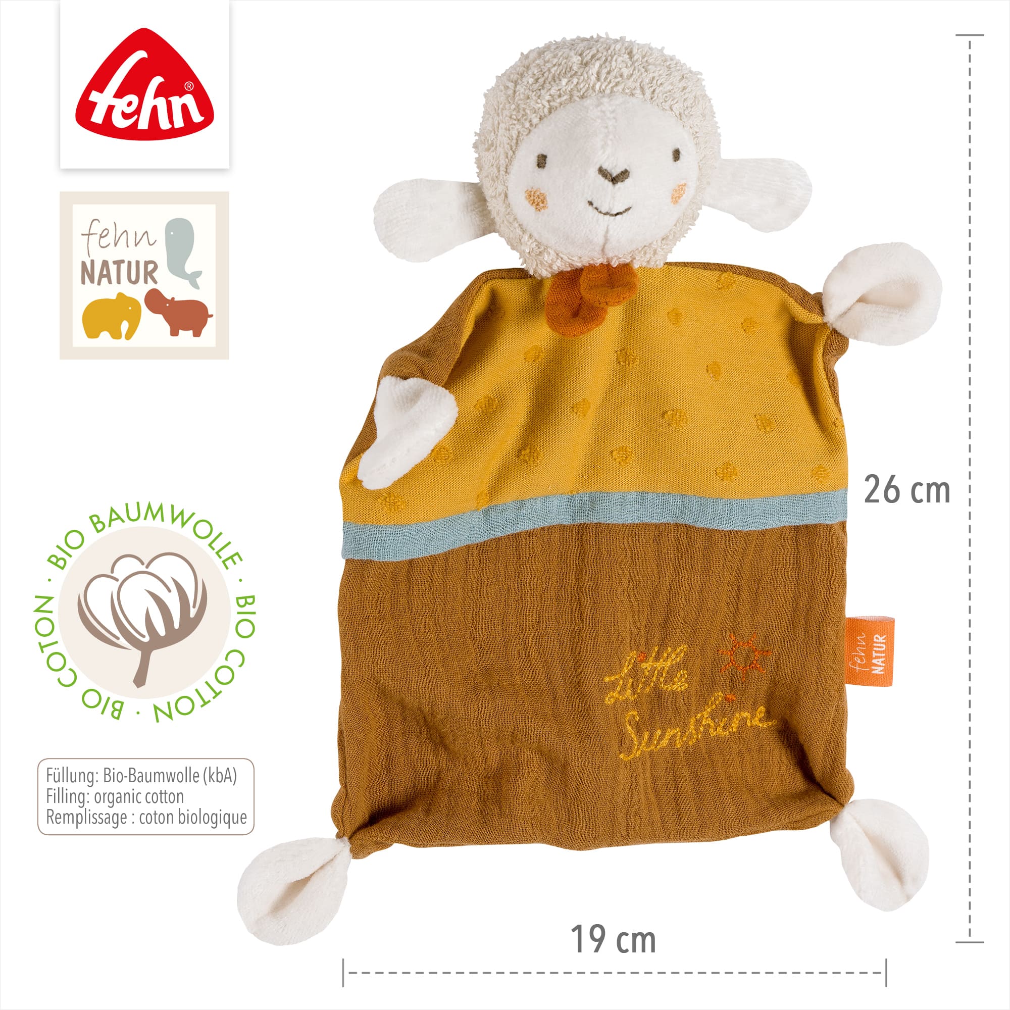 Schmusetücher, fehn, Braun – Produktansicht