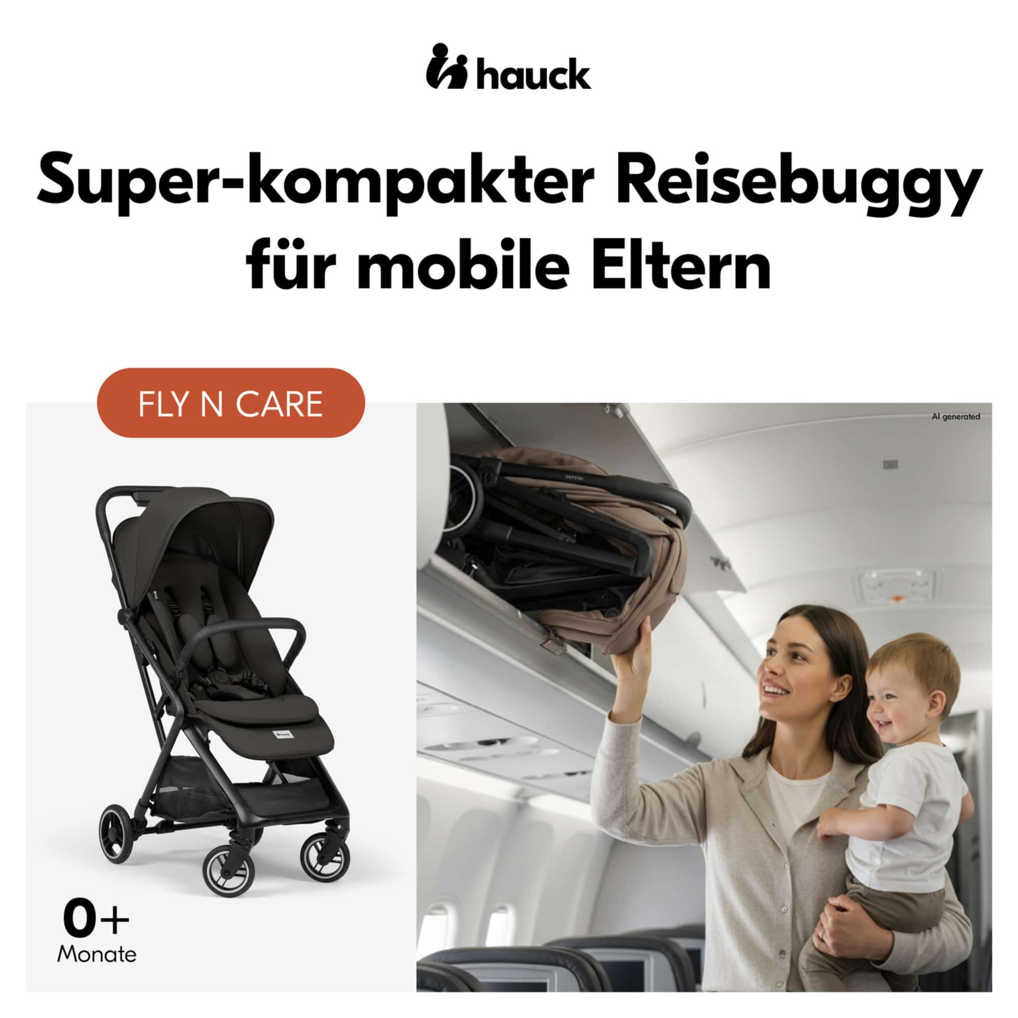 Reisebuggys, hauck, Schwarz – Produktansicht