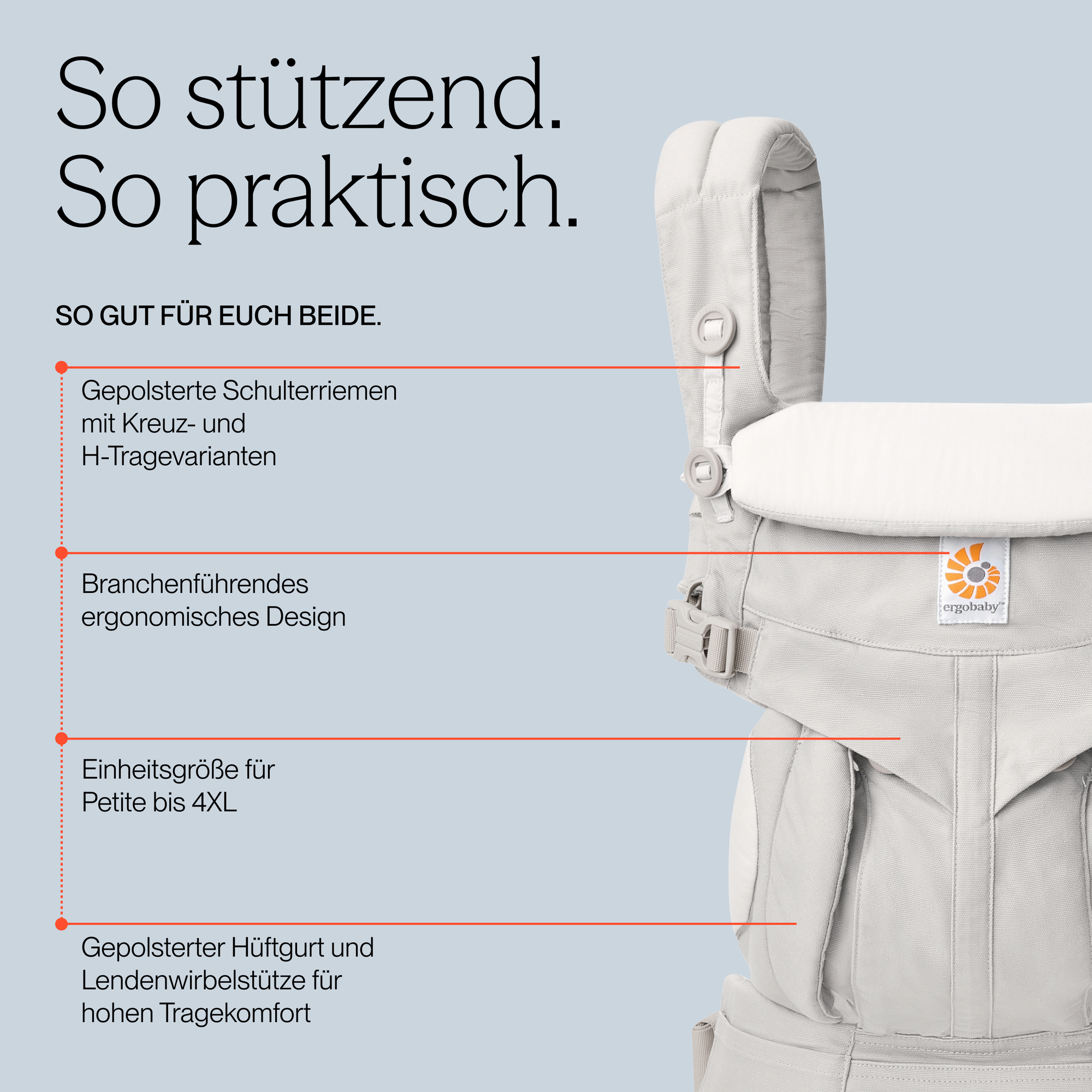 Babytragen, ERGObaby, Grau – Produktansicht