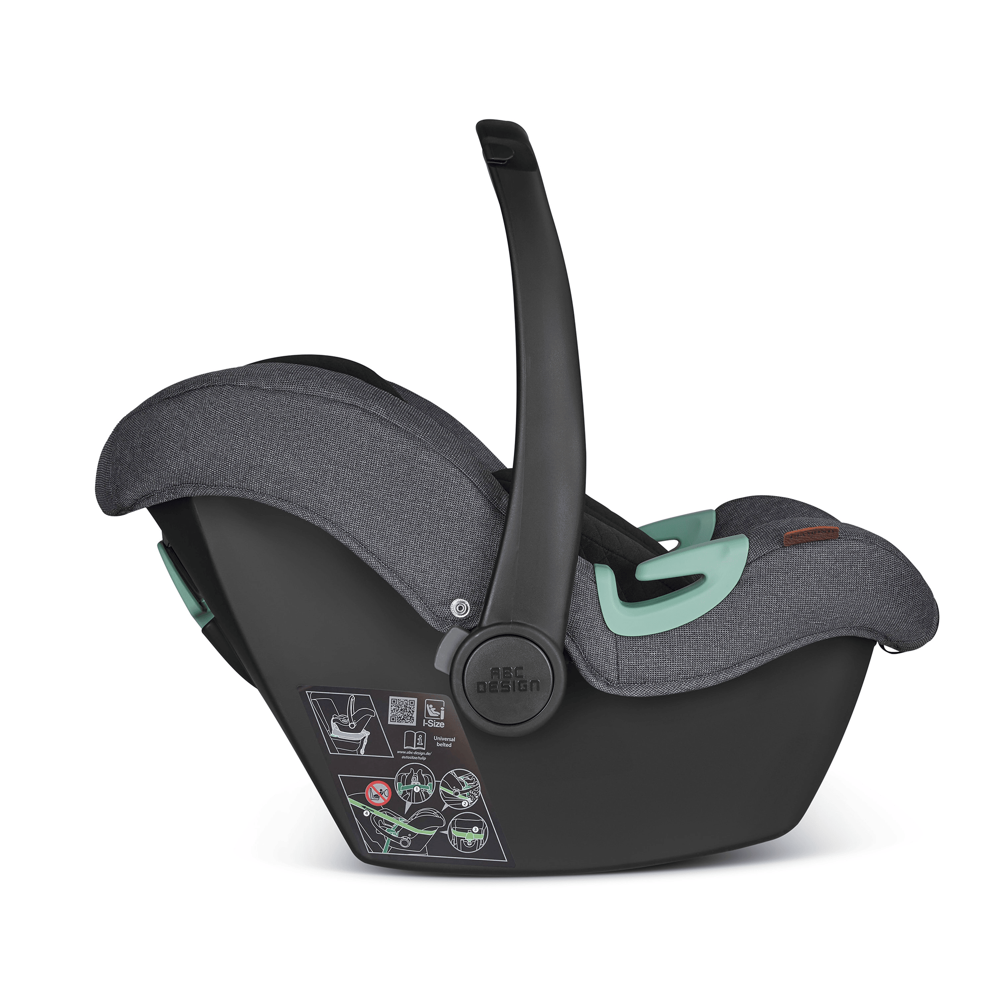 Babyschalen 0-13 kg, Gruppe 0+, ABC DESIGN, Grau – Produktansicht