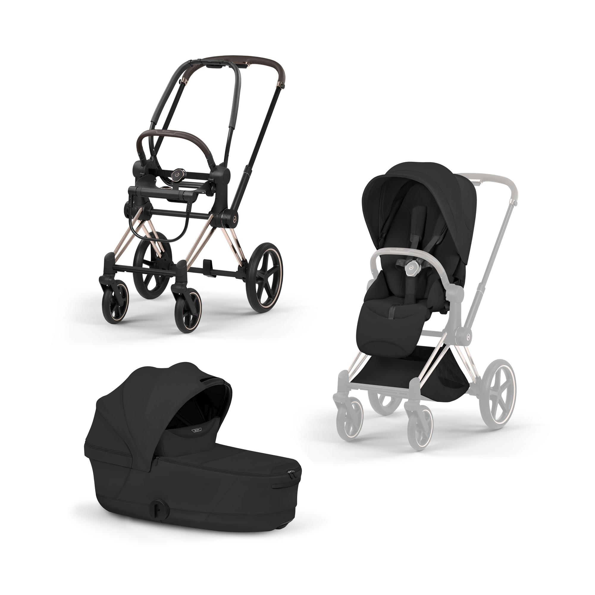 Kinderwagen Komplettsets, cybex PLATINUM, Schwarz – Produktansicht