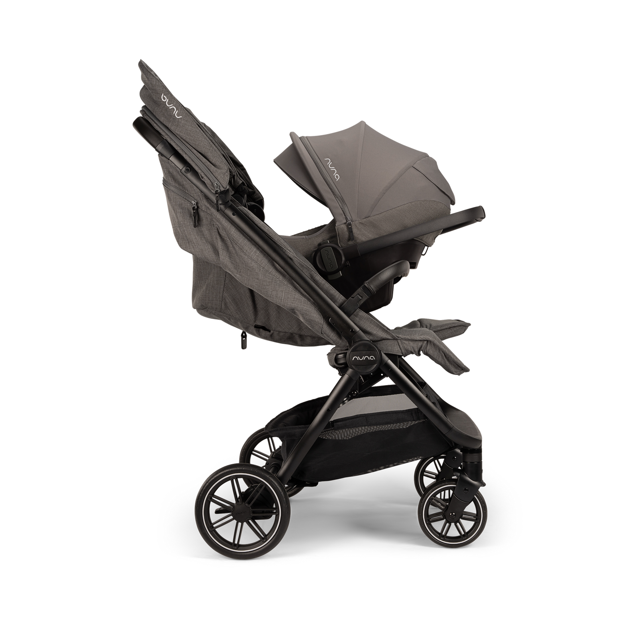 Zwillingswagen & Geschwisterwagen, nuna, Grau – Produktansicht
