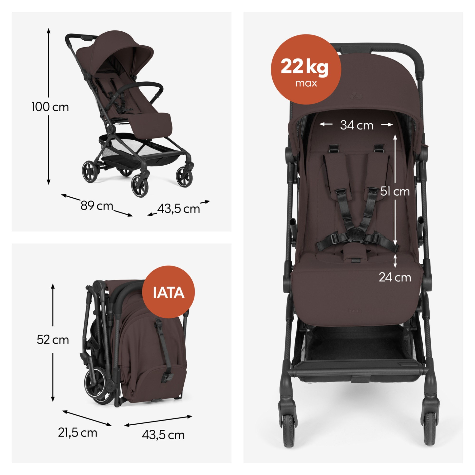 Reisebuggys, hauck, Braun – Produktansicht