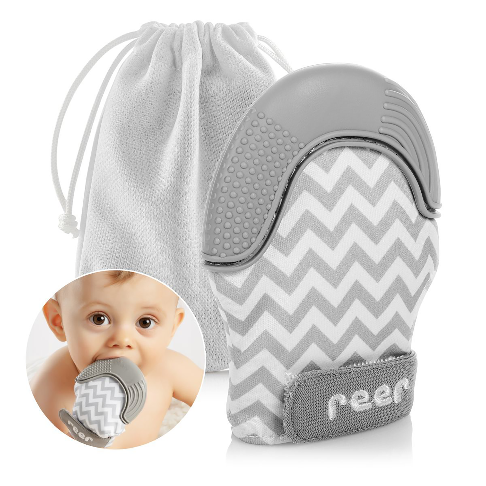 Zahnbürsten, reer, Grau – Produktansicht