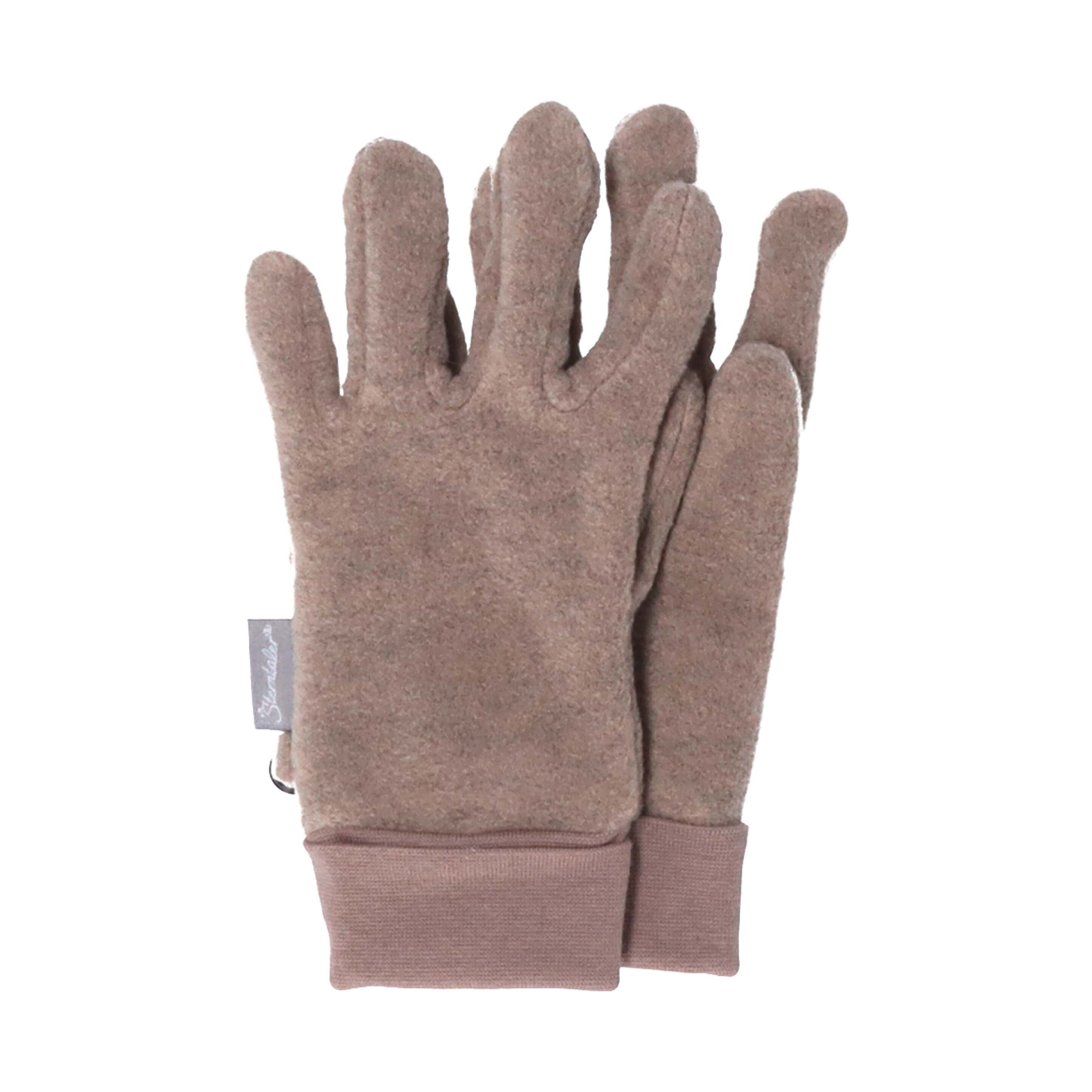 Fingerhandschuhe, Sterntaler, Braun – Besonderheit: Oberstoff aus unter anderem Baumwolle