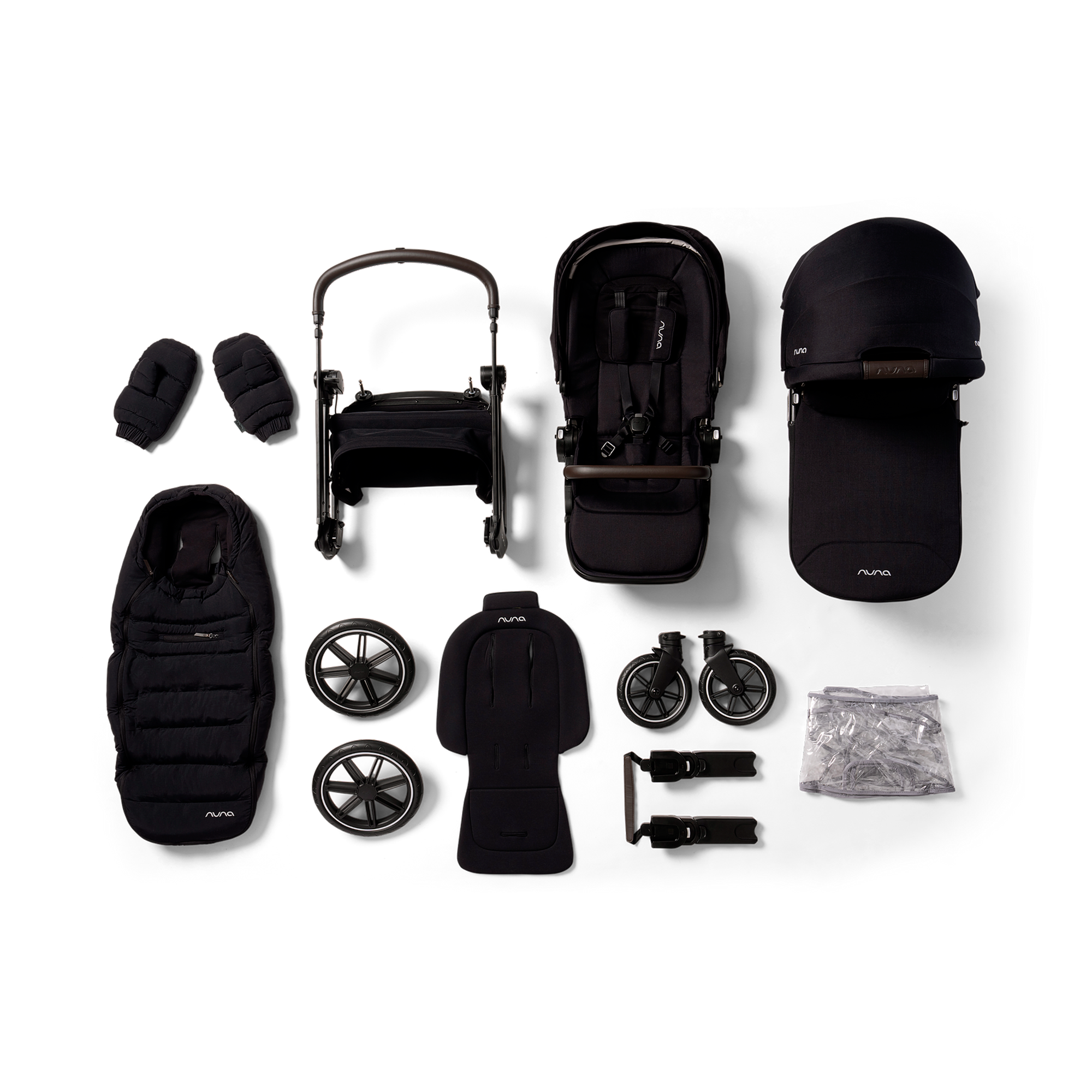 Kombi-Kinderwagen, nuna, Schwarz – Produktansicht