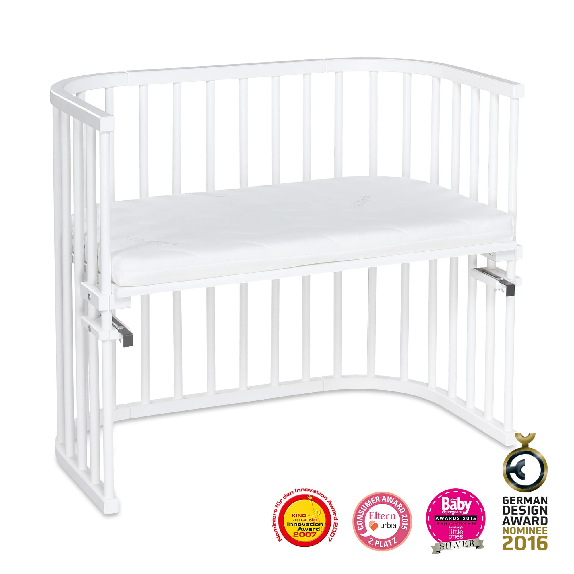 Beistellbetten, babybay, Weiß – Produktansicht