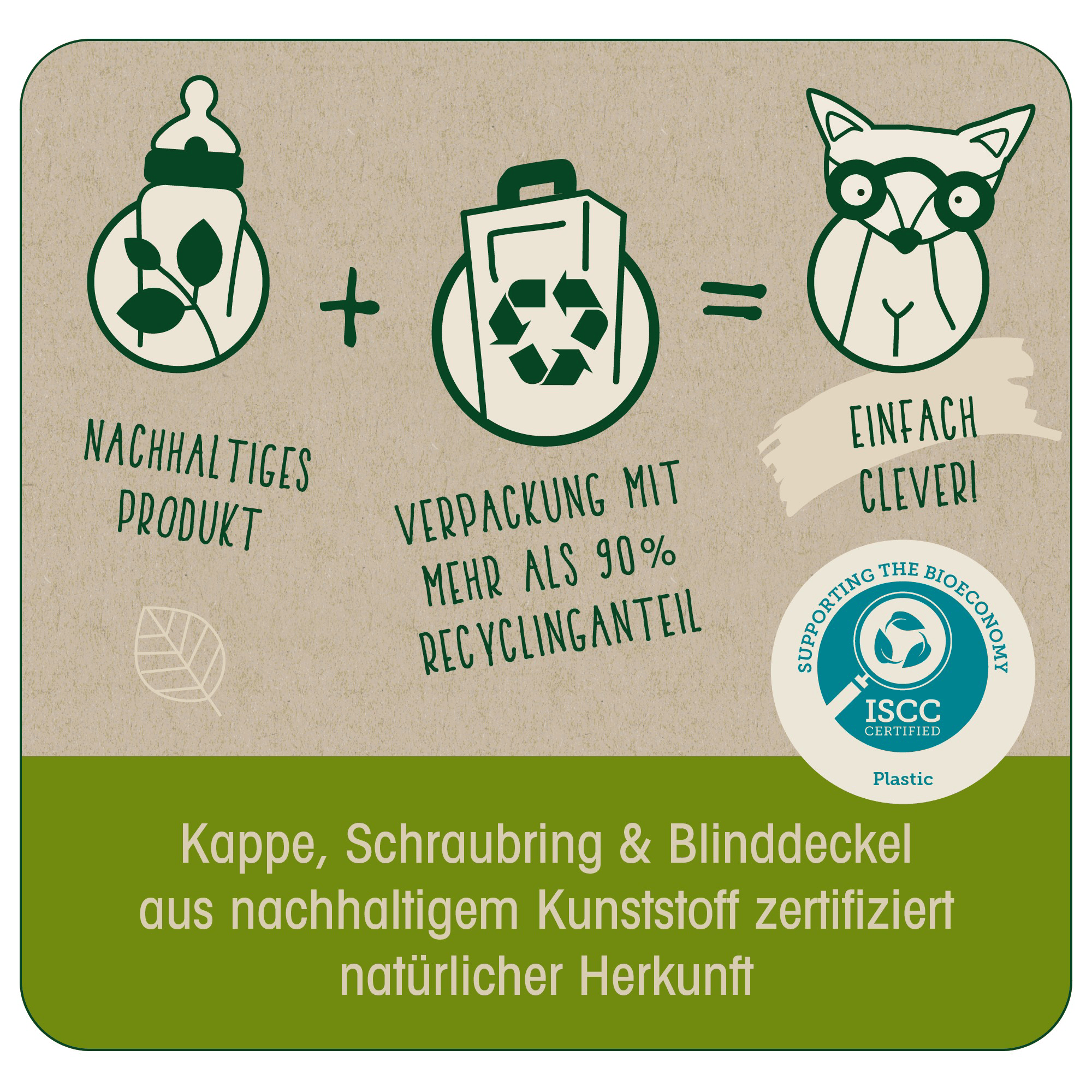 Babyfläschchen, nip, Beige – Produktansicht