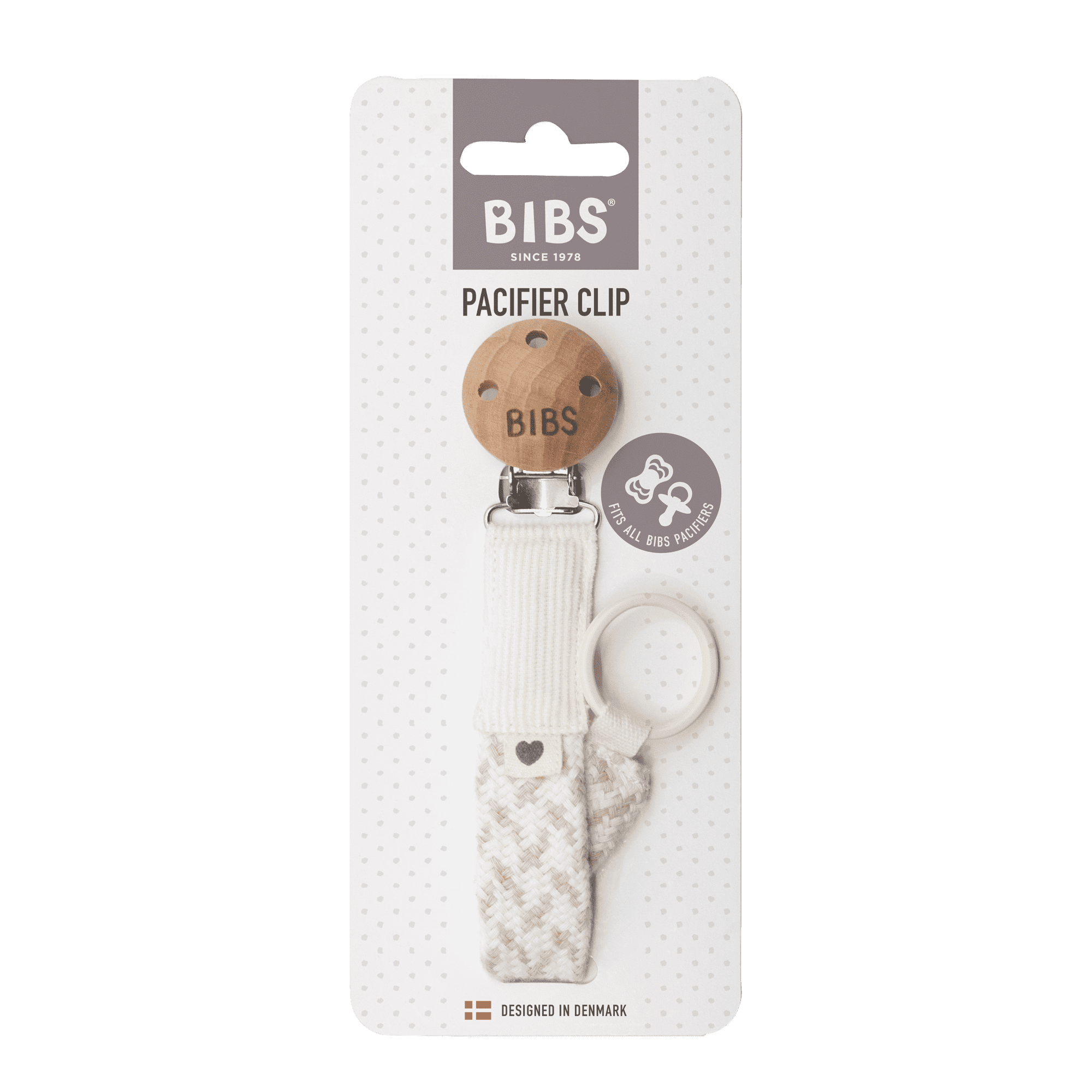 Schnullerketten, BIBS, Beige – Besonderheit: kompatibel mit allen BIBS Schnullern & vielen anderen Modellen