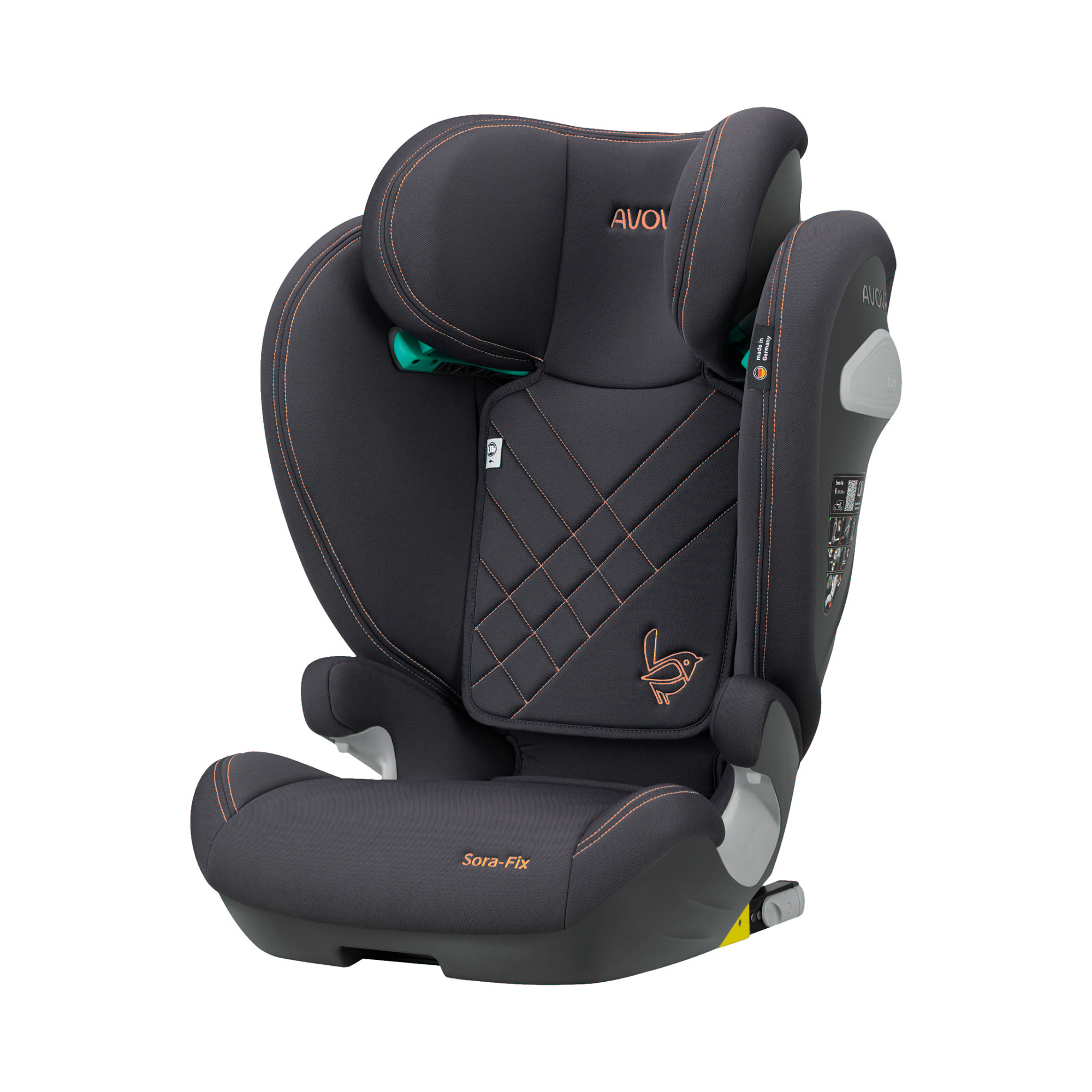 Kindersitze 15-36 kg, Gruppe 2/3, AVOVA, Orange – Produktansicht