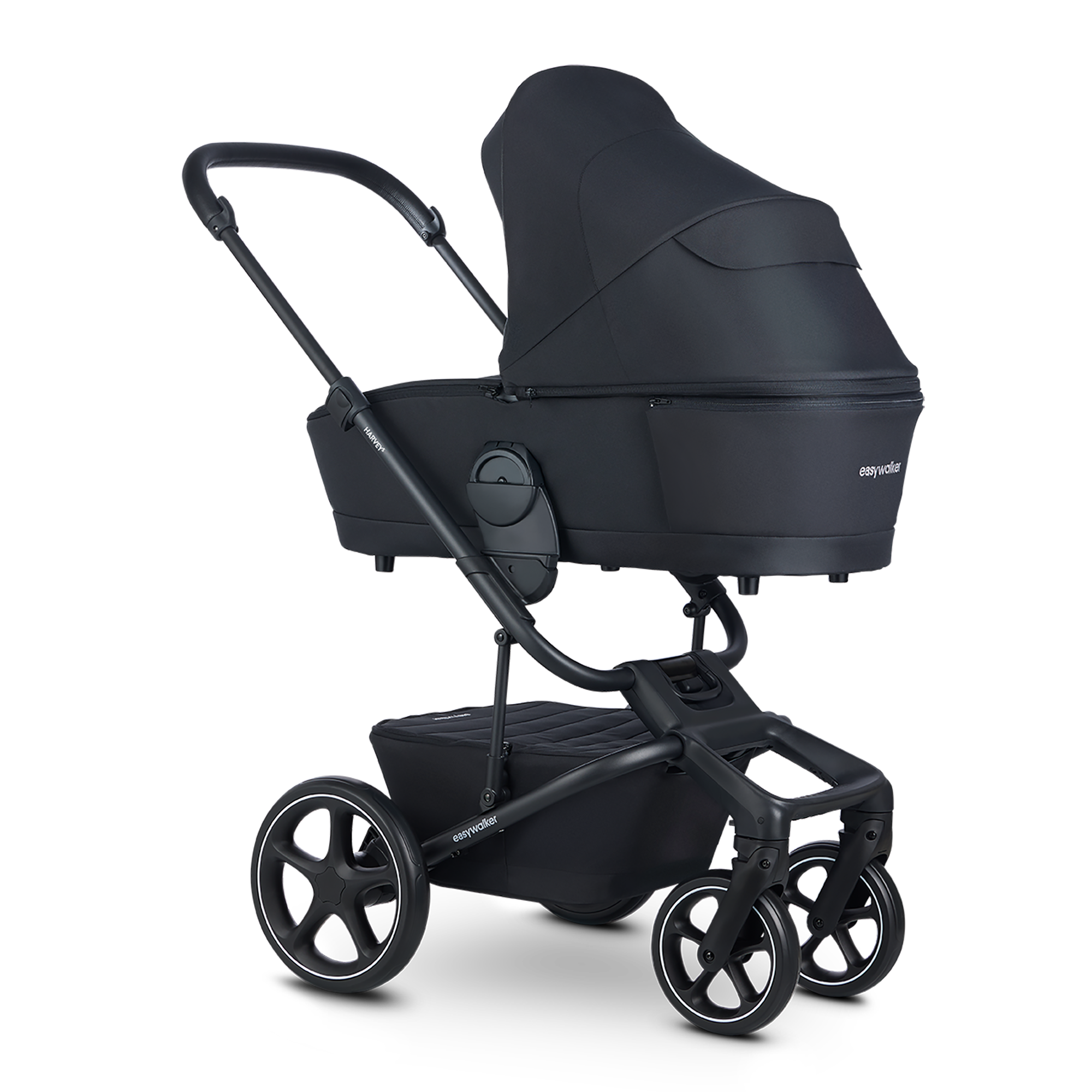 Kombi-Kinderwagen, easywalker, Grau – Besonderheit: Set bestehend aus Sportwagen und Wanne